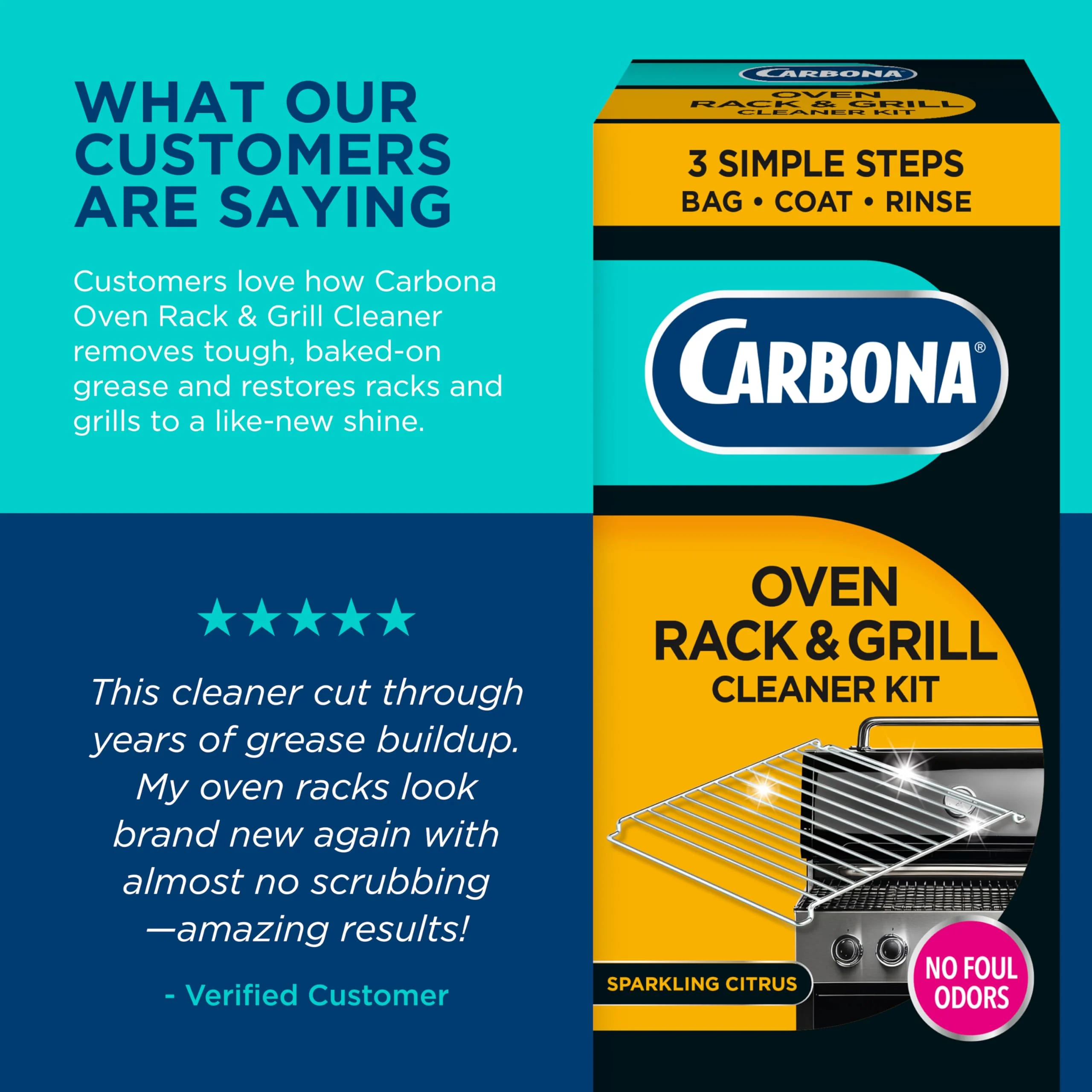 Carbona Oven Rack & Grill Cleaner | Eliminates Thick Grease & Build-Up | Griddle & BBQ Cleaning Solution | 16.8 Fl Oz, 1 Pack - Image 2