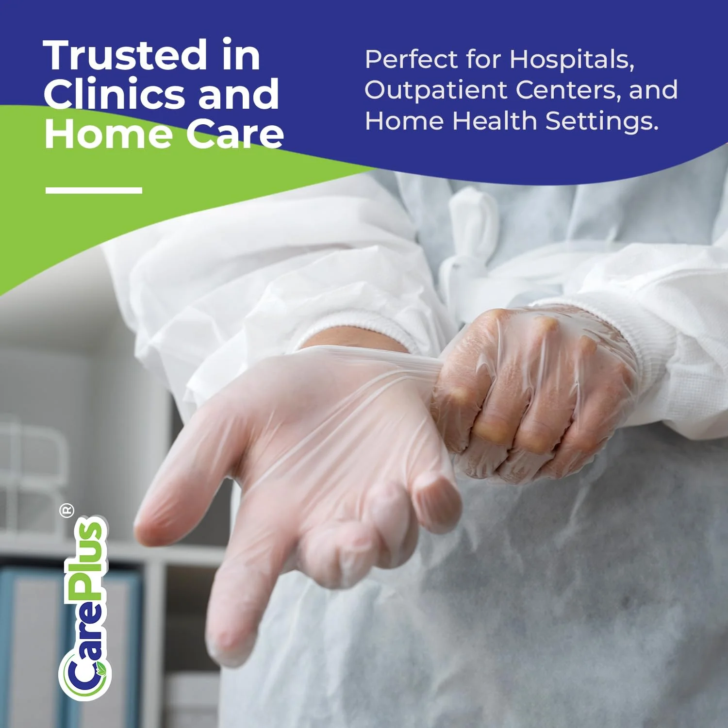 CARE PLUS Vinyl Gloves Clear Large Size 200 Count | Heavy Duty, Non-Sterile, Powder-Free, Latex-Free Rubber | Food Prep, Kitchen & Cleaning Gloves, Ideal for Professional Use - Image 8