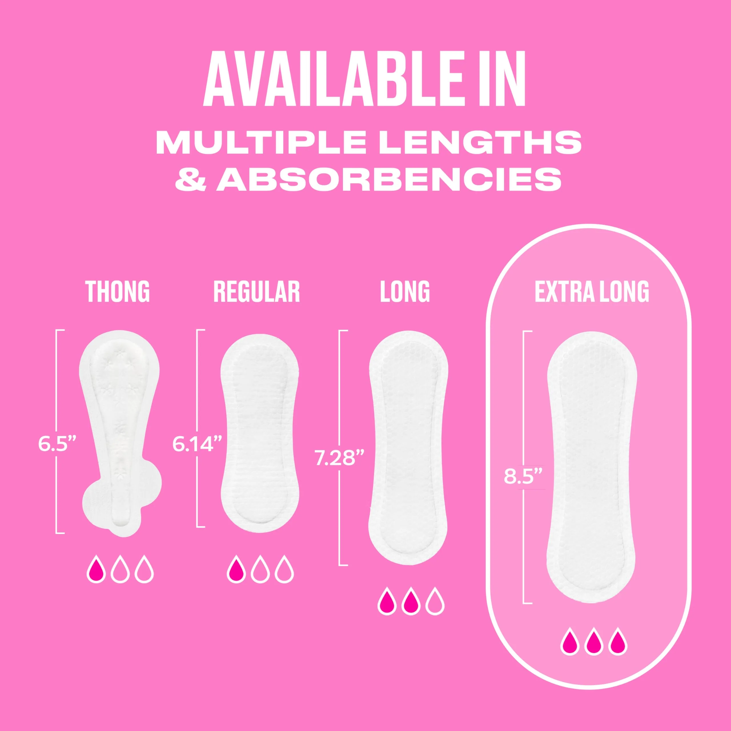 Carefree Panty Liners for Women, Extra Long, Wrapped, Unscented, 93ct | Pantiliners, Carefree, Daily Liners for Women, Light Periods and Leaks, 8-Hour Odor Control | 93ct (Packaging May Vary) - Image 9