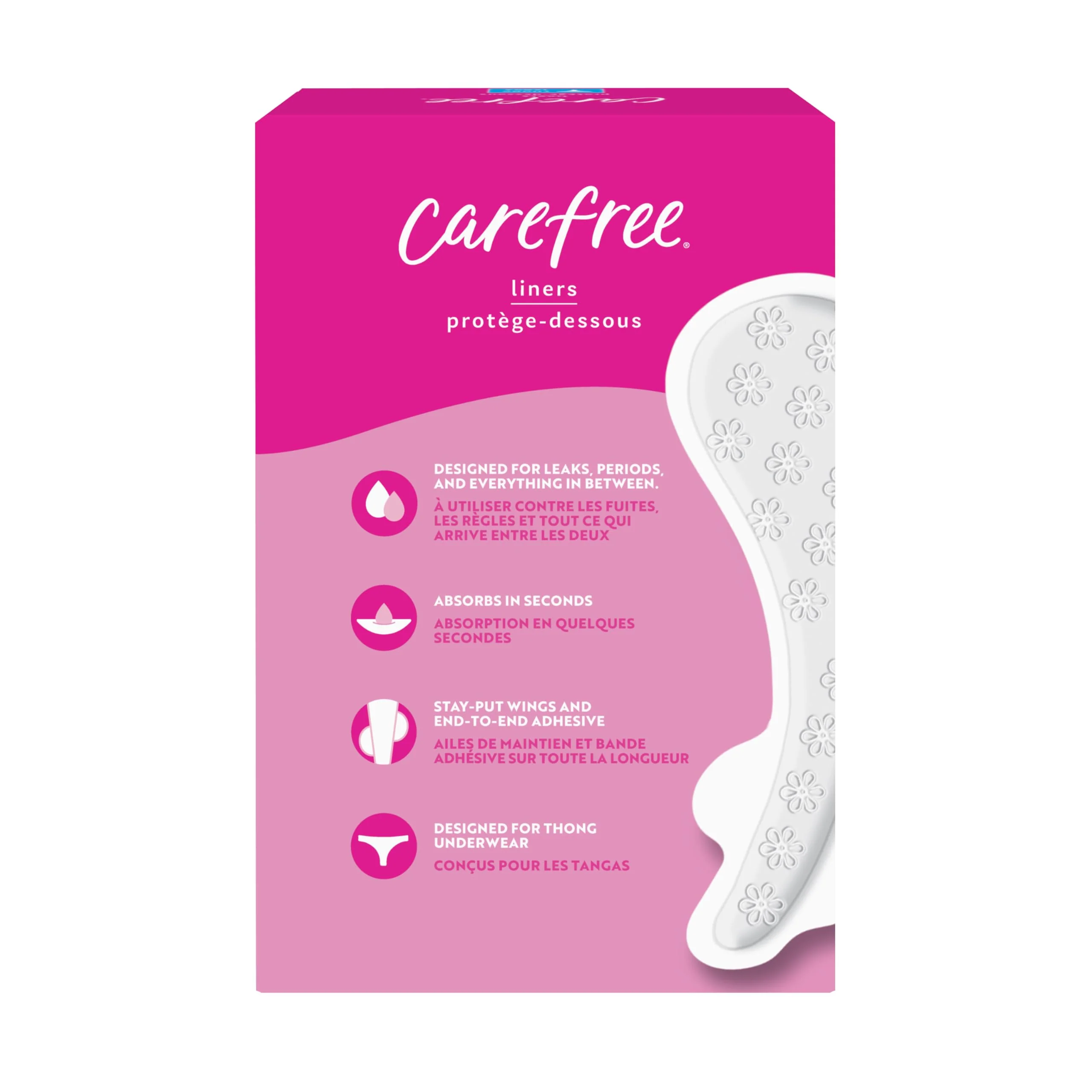 Carefree Panty Liners for Women, Thong Liners, Unwrapped, Unscented, 49ct - Image 9