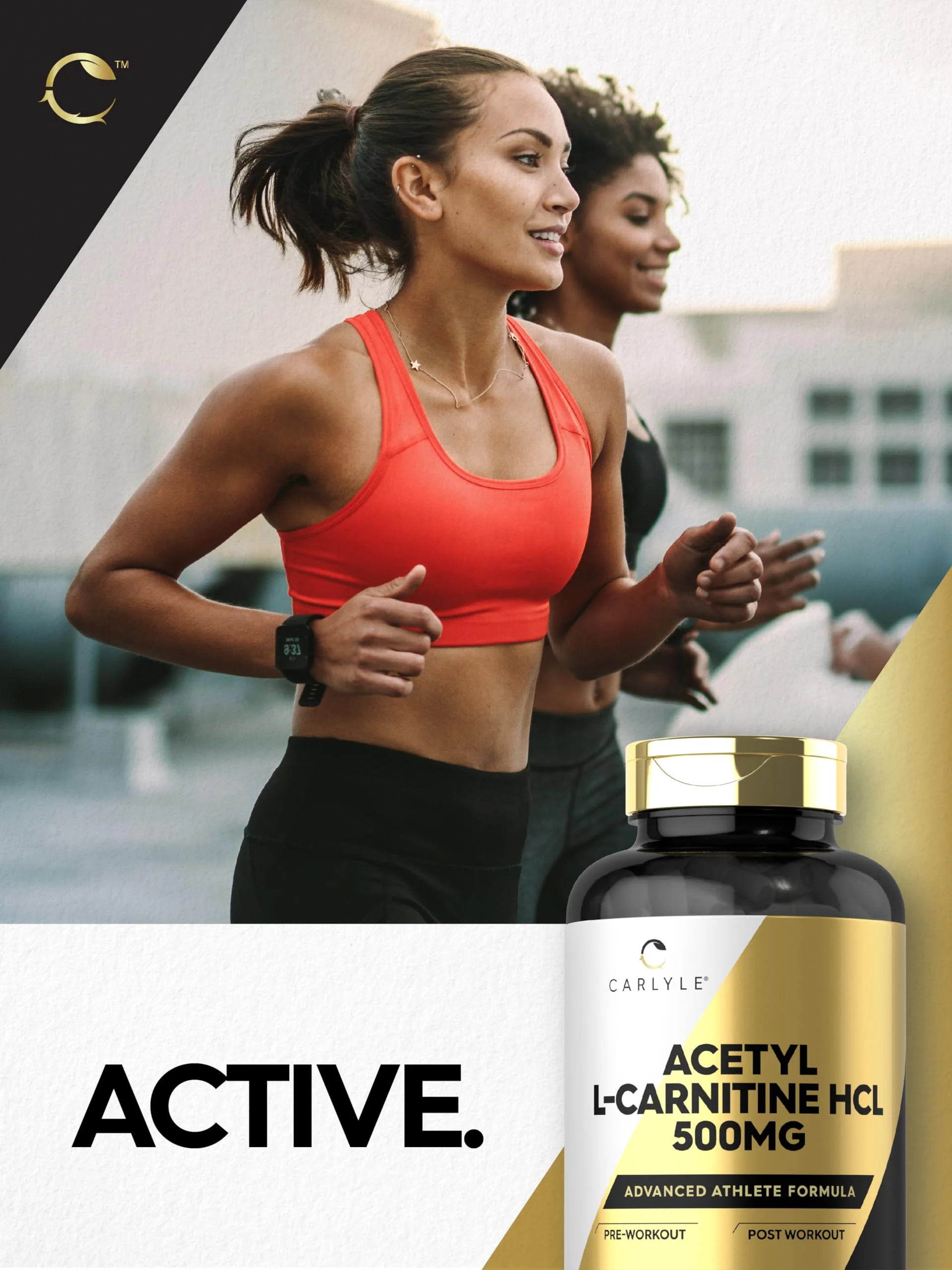Carlyle Acetyl L-Carnitine HCL Supplement | 500mg Capsules | 180 Count | Advanced Athlete Formula | Non-GMO & Gluten Free - Image 3