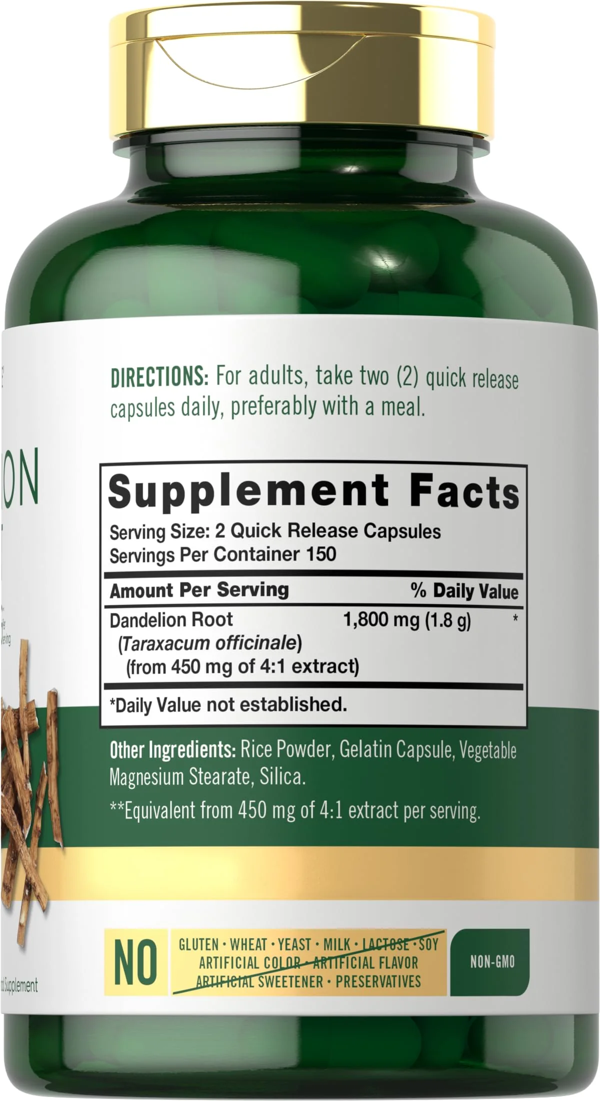 Carlyle Dandelion Root Extract | 300 Capsules | Herb Supplement | Taraxacum Officinale | Non-GMO and Gluten Free - Image 7
