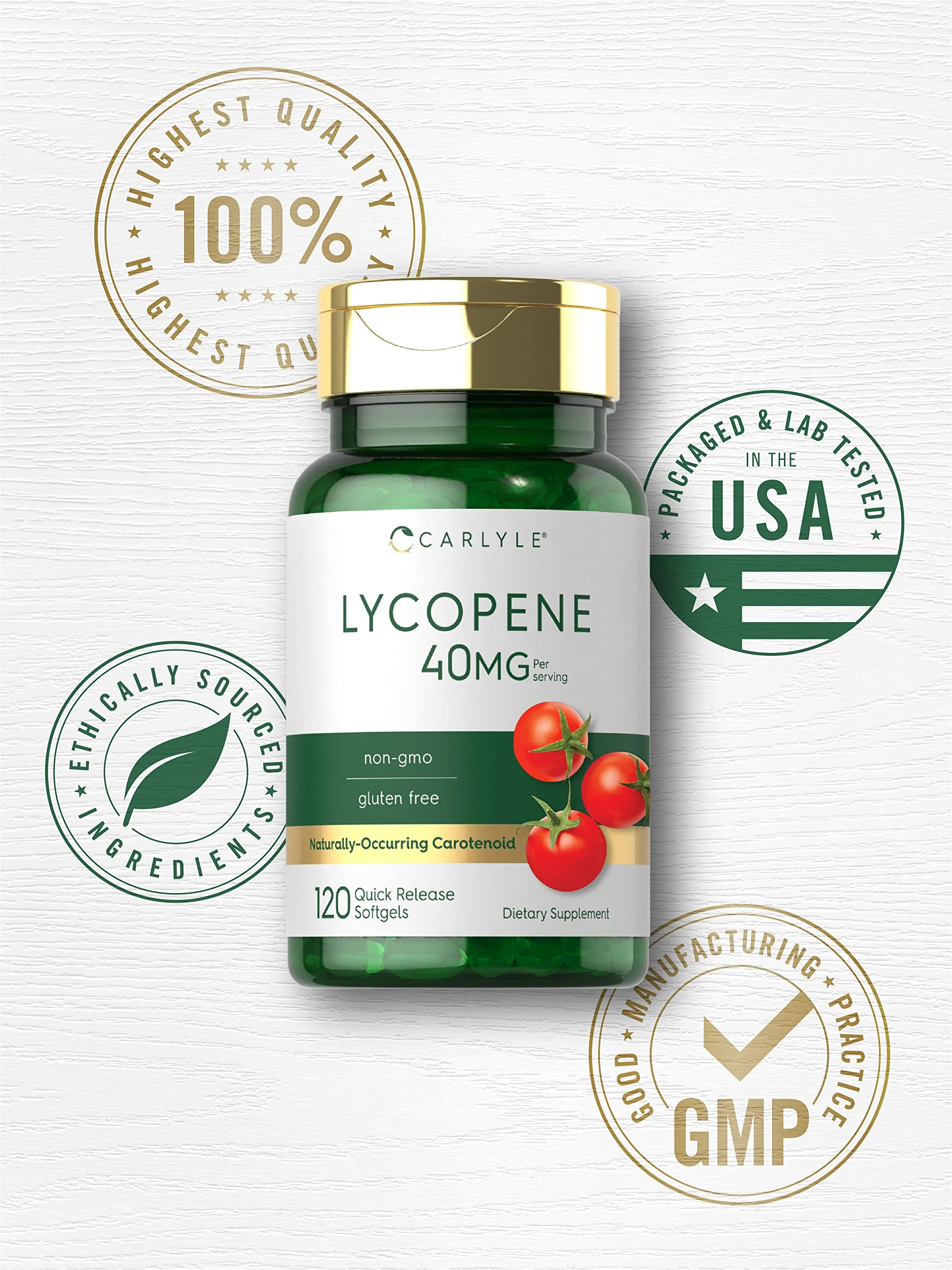 Carlyle Lycopene 40mg | 120 Softgels | Naturally-Occurring Carotenoid | Non-GMO & Gluten Free Supplement - Image 4