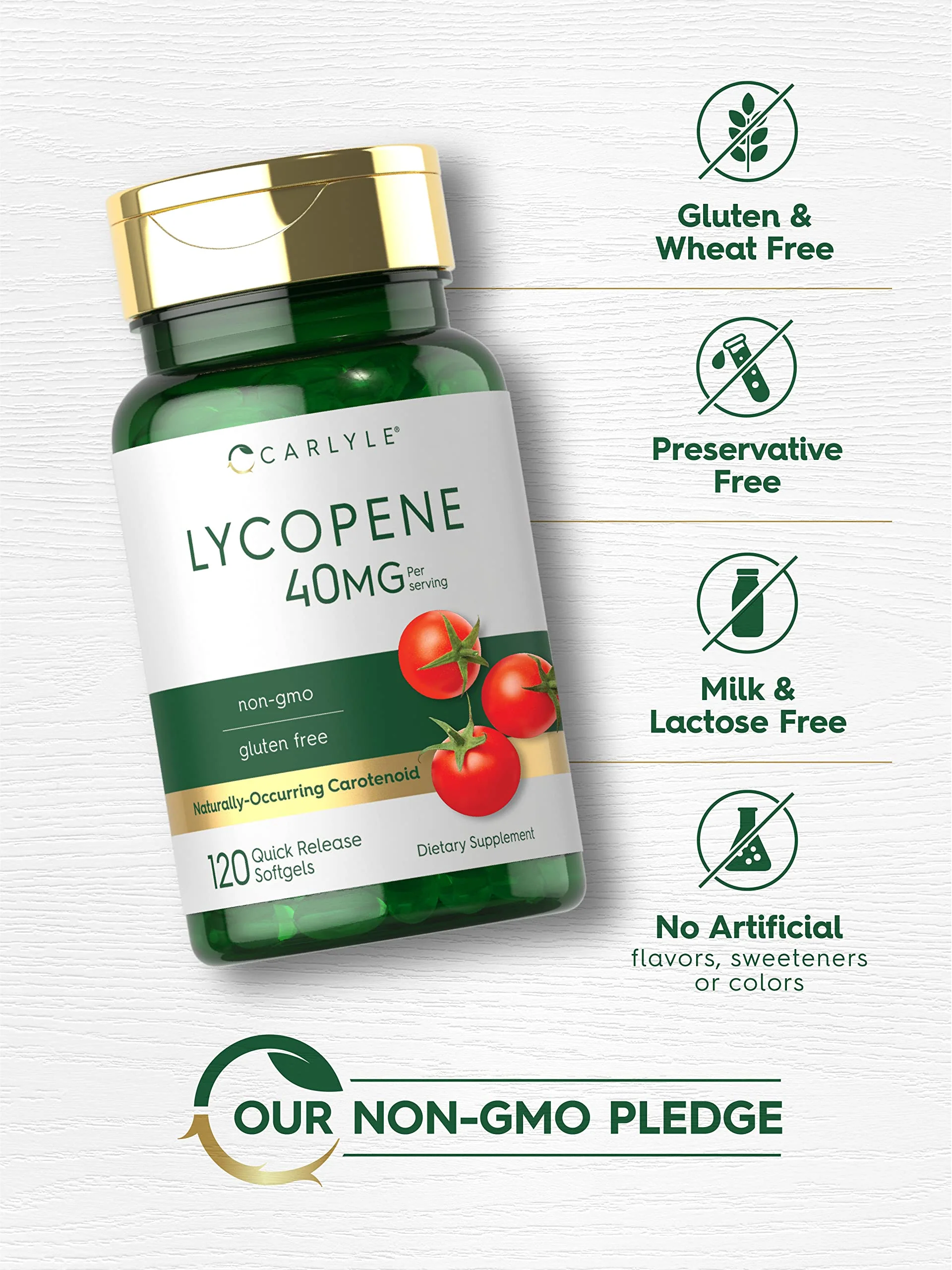 Carlyle Lycopene 40mg | 120 Softgels | Naturally-Occurring Carotenoid | Non-GMO & Gluten Free Supplement - Image 5