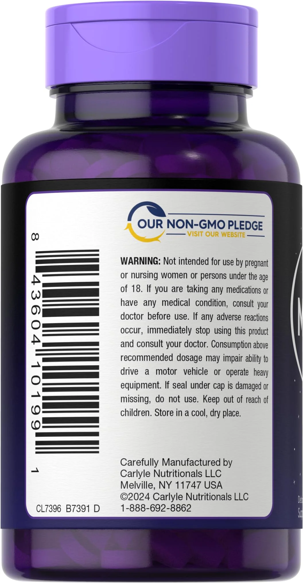 Carlyle Melatonin 12 mg Fast Dissolve 300 Tablets | Drug Free | Natural Berry Flavor | Vegetarian, Non-GMO, Gluten Free - Image 3