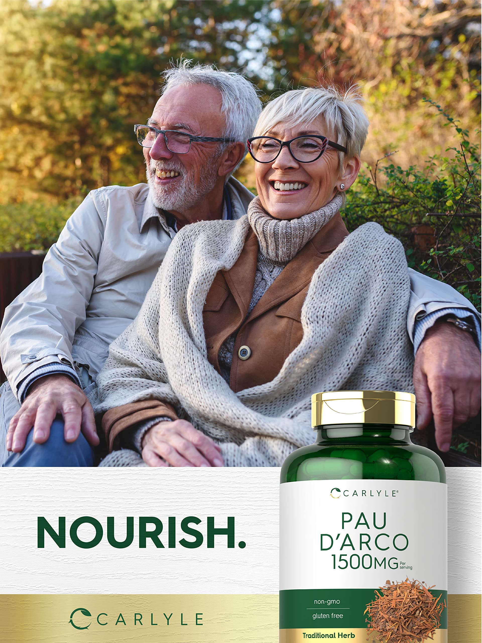 Carlyle PAU D'Arco Capsules | 1500mg | 180 Count | Non-GMO, Gluten Free | Herbal Supplement - Image 7