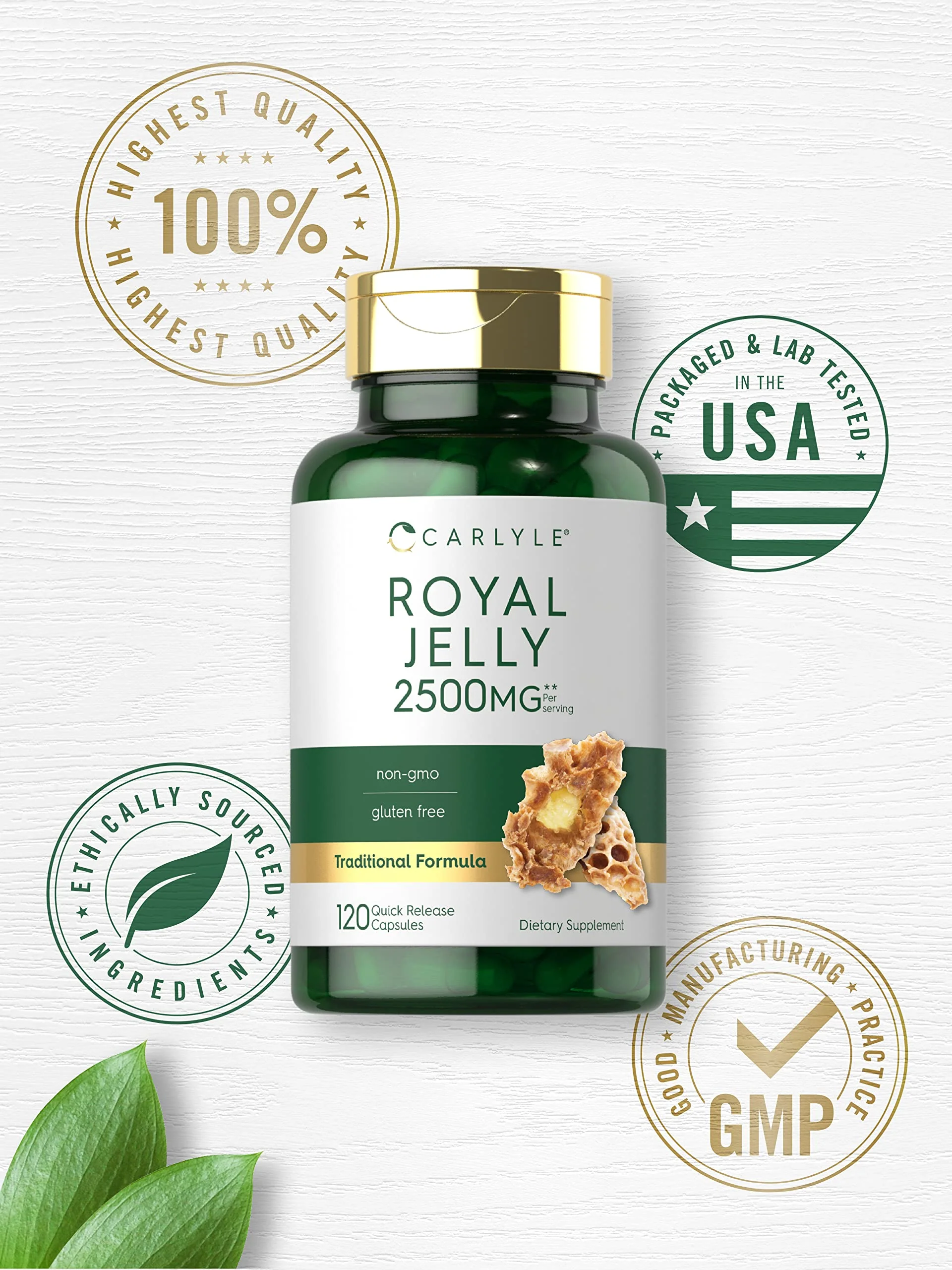 Carlyle Royal Jelly Capsule | 120 Count | Non-GMO and Gluten Free Formula | Traditional Supplement - Image 4