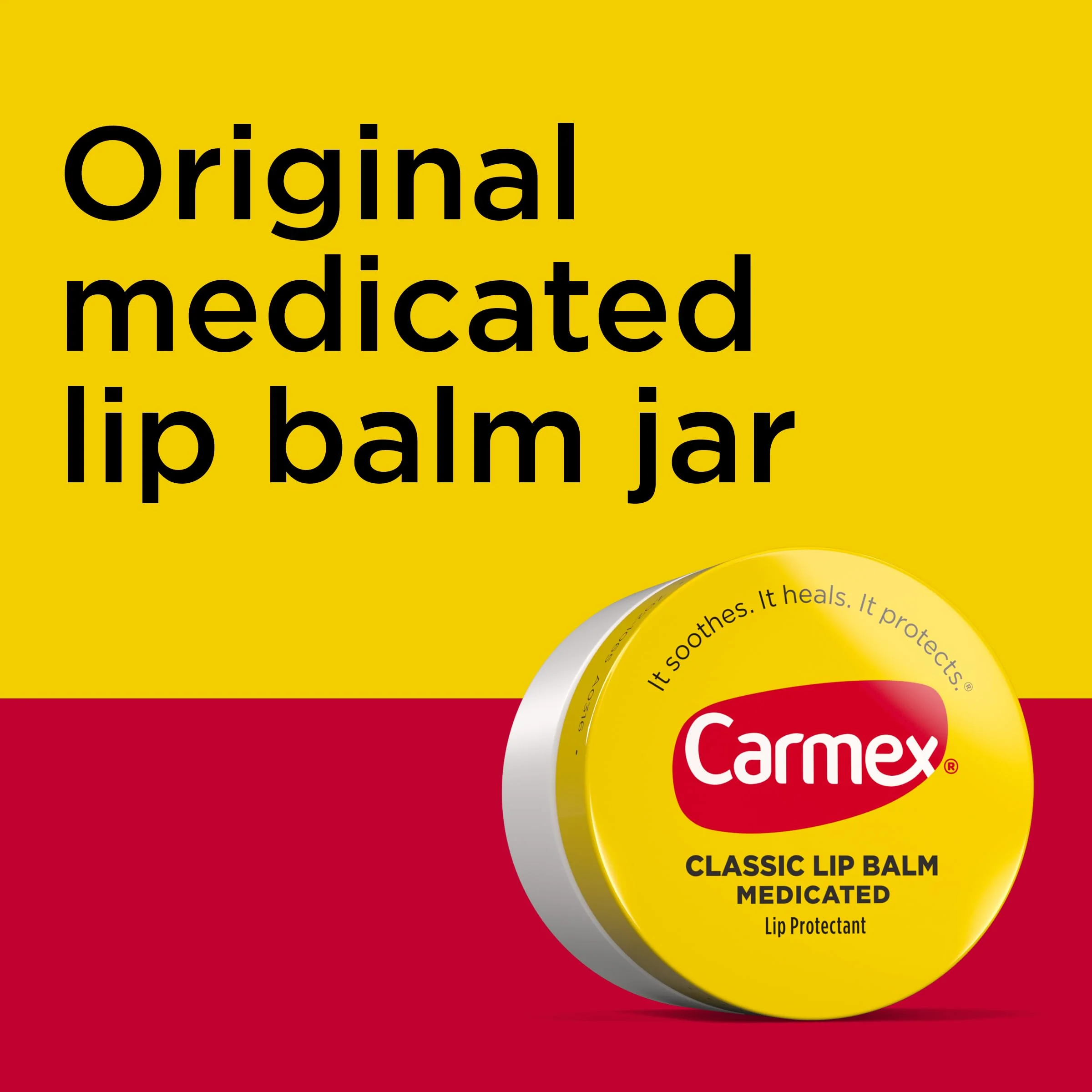 Carmex Medicated Lip Balm Jar, Lip Moisturizer for Dry, Chapped Lips, 0.25 OZ - (4 Packs of 3) - Image 5