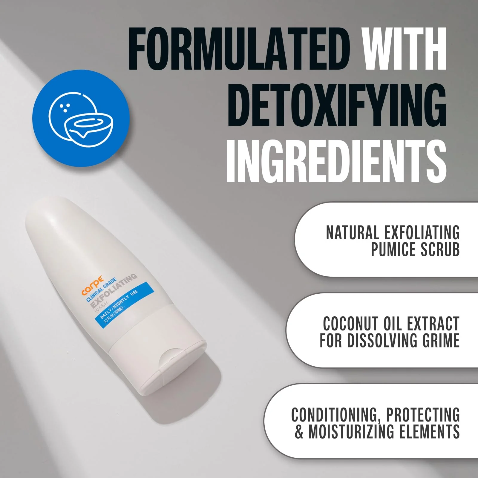 Carpe Exfoliating Underarm Scrub with Odor Protection, Underarm Exfoliator to Improve Deodorant Performance - Energizing Minty Fresh Smell - Armpit Scrub for Women and Men - Image 3