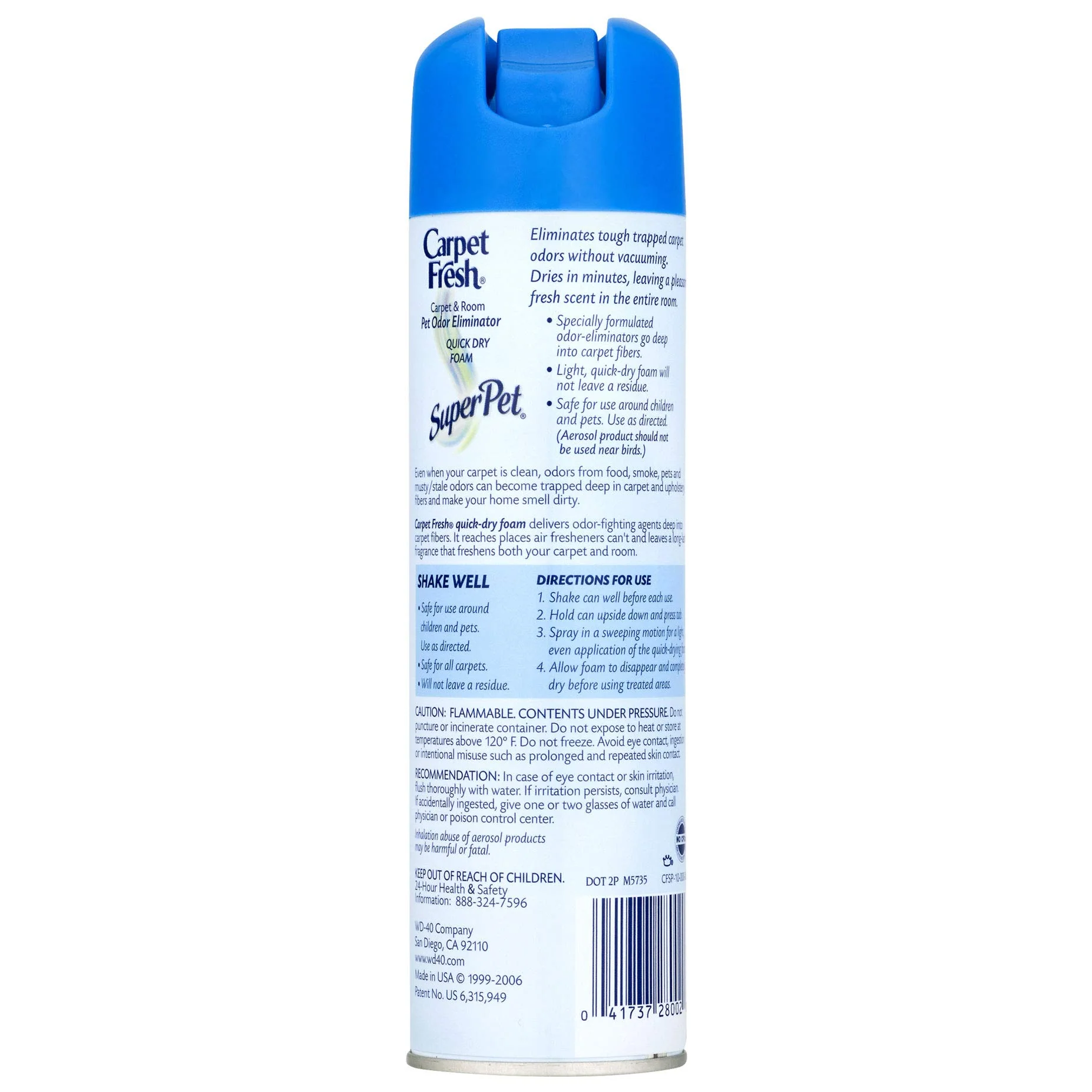 Carpet Fresh No Vacuum Foam Carpet Refresher, Super Pet 10.50 oz (Pack of 2) - Image 2