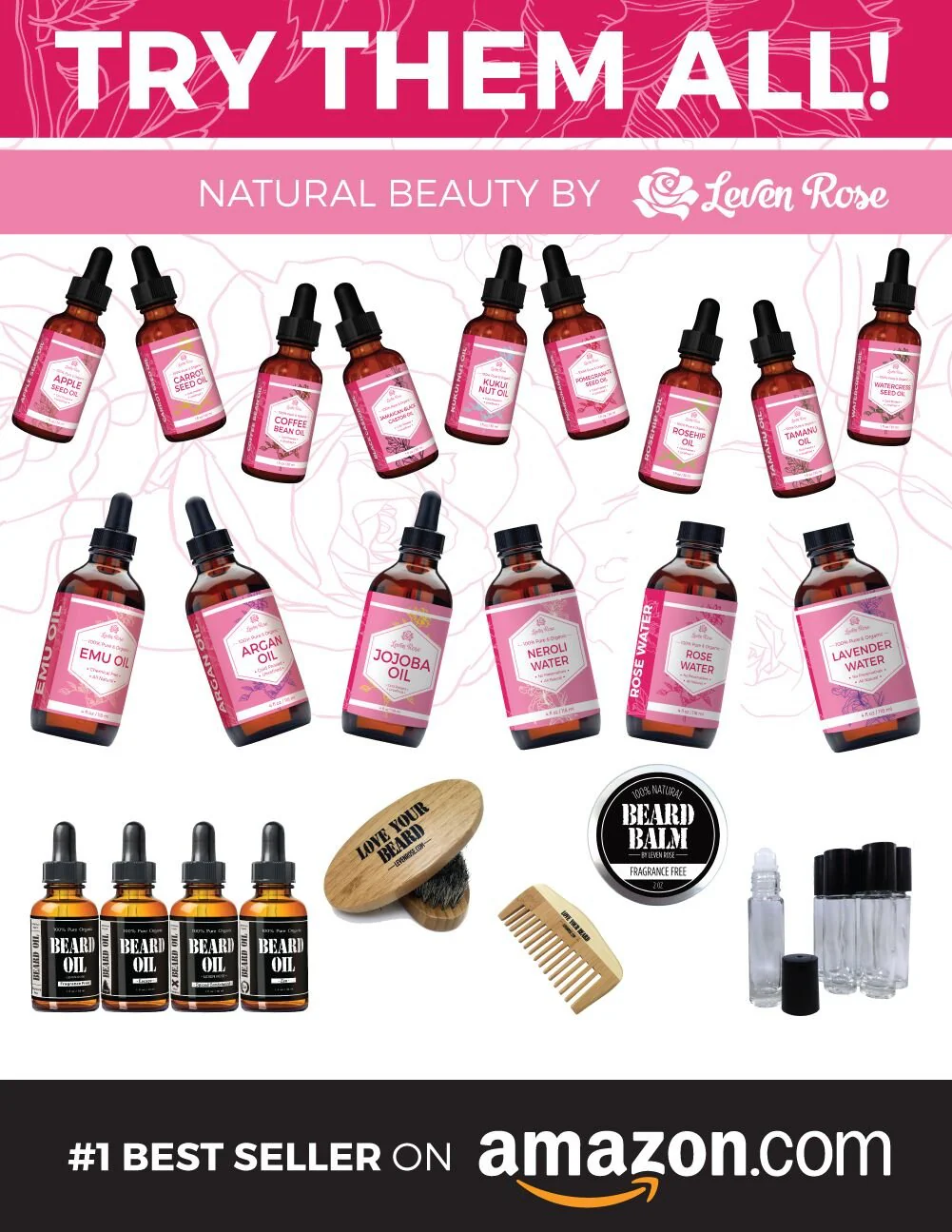 Carrot Seed Oil by Leven Rose, 100% Pure Unrefined Cold Pressed Moisturizer for Hair Skin and Nails 2 oz - Image 3