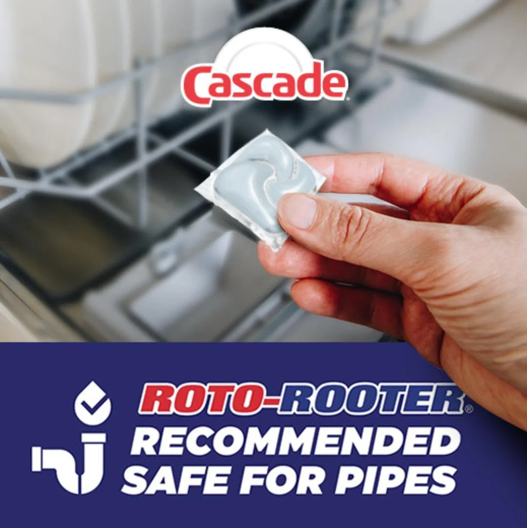 Cascade Free & Clear Dishwasher Pods, Dishwasher Detergent, Dish Detergent Soap, Lemon Essence, 19 Count - Image 3