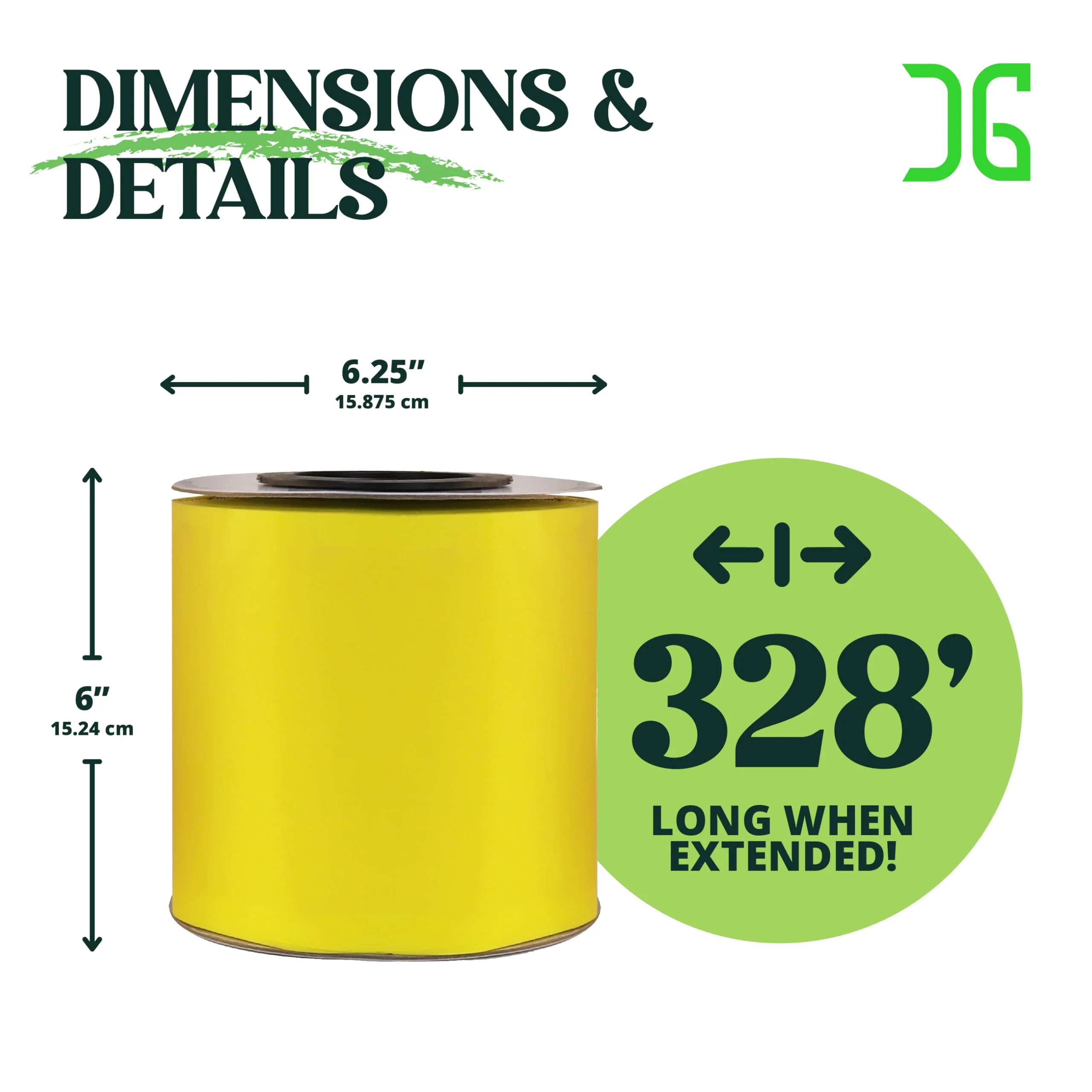 Catchmaster GRO XL AG Roll 4PK, Double Sided Adhesive Fly Tape Strips, Fungus Gnat Sticky Trap for Greenhouse, Garden, Nursery, Pest Control Gardening Supplies, Insect Trap, 328' x 6'' Yellow - Image 4