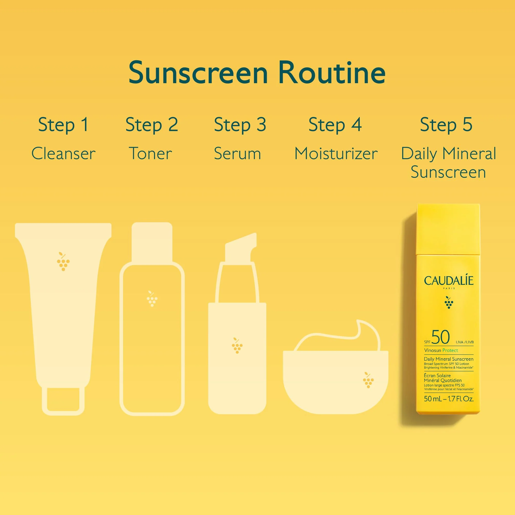 Caudalie Vinosun Protect Daily Mineral Sunscreen SPF50-50 mL - Image 3