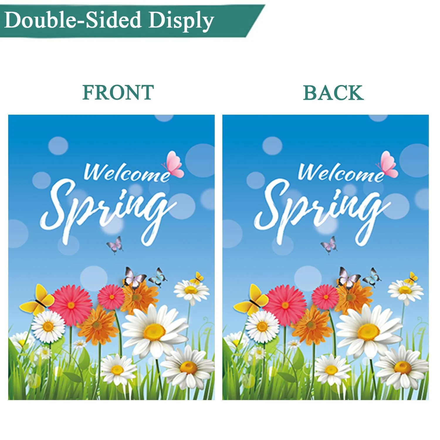 CDLong Seasonal Garden Flag Set of 12 - Double Sided 28 x 40 Inch Large Yard Flags, Outdoor Holiday Decorations for All Seasons, Christmas, Spring, Summer, and Fall - Big House Flags for Outside Decor - Image 6