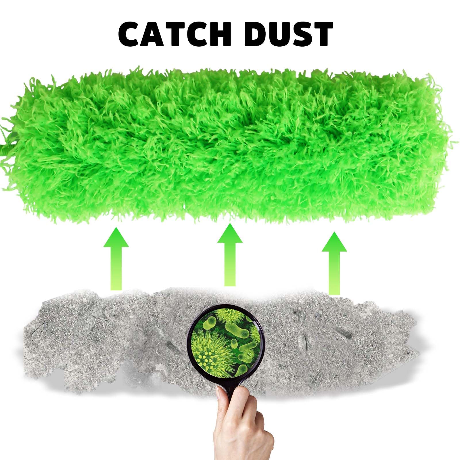 Ceiling Fan Cleaner Duster, Bafezoze Extendable Long Duster for High Ceilings, Telescoping Tall Extension Pole Green - Image 7