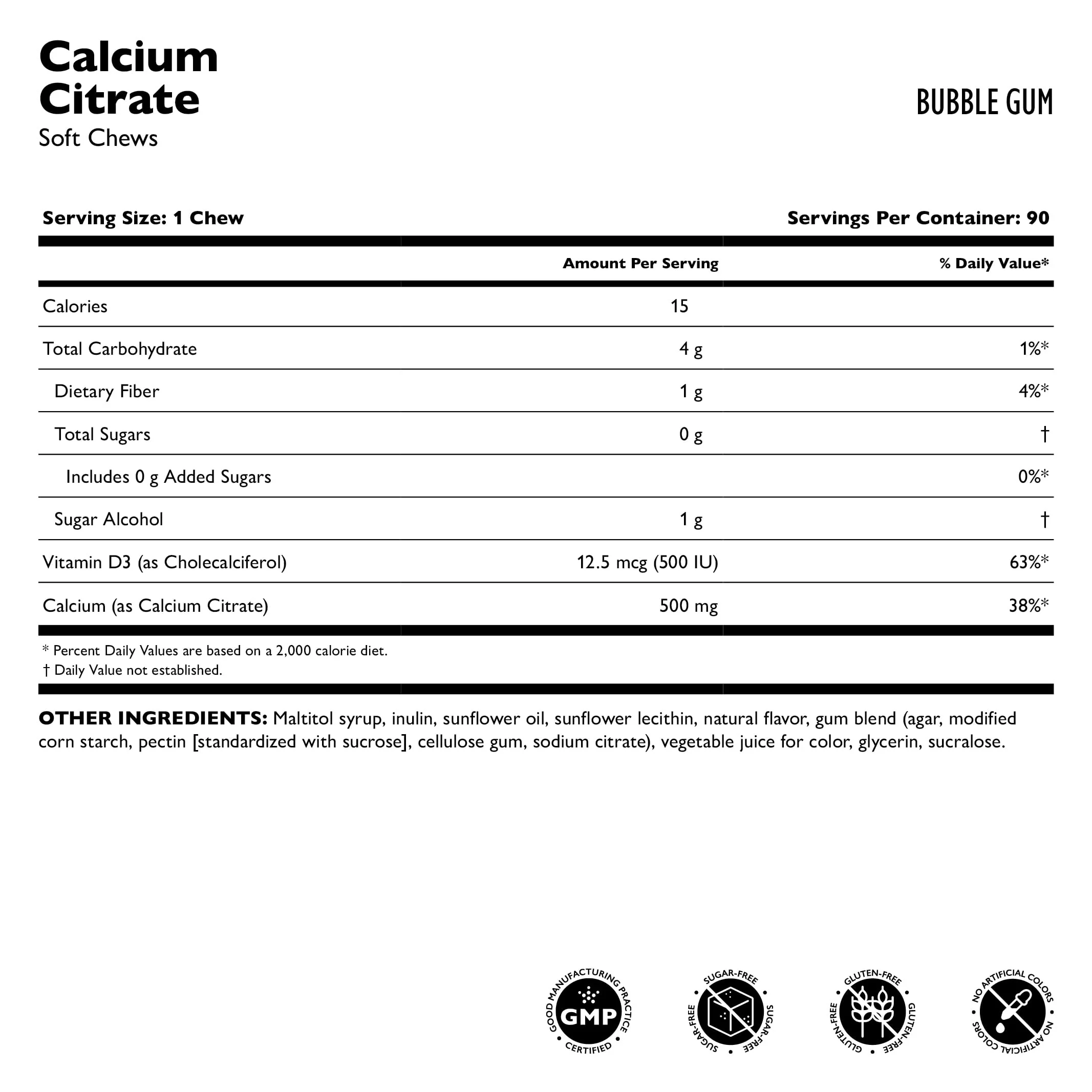 Celebrate Vitamins Bariatric 500mg Calcium Citrate Soft Chews with 500 IU Vitamin D3 – Essential for Gastric Bypass Patients & Bone Health - Sugar & Gluten Free, Chocolate (90 Chews) - Image 3