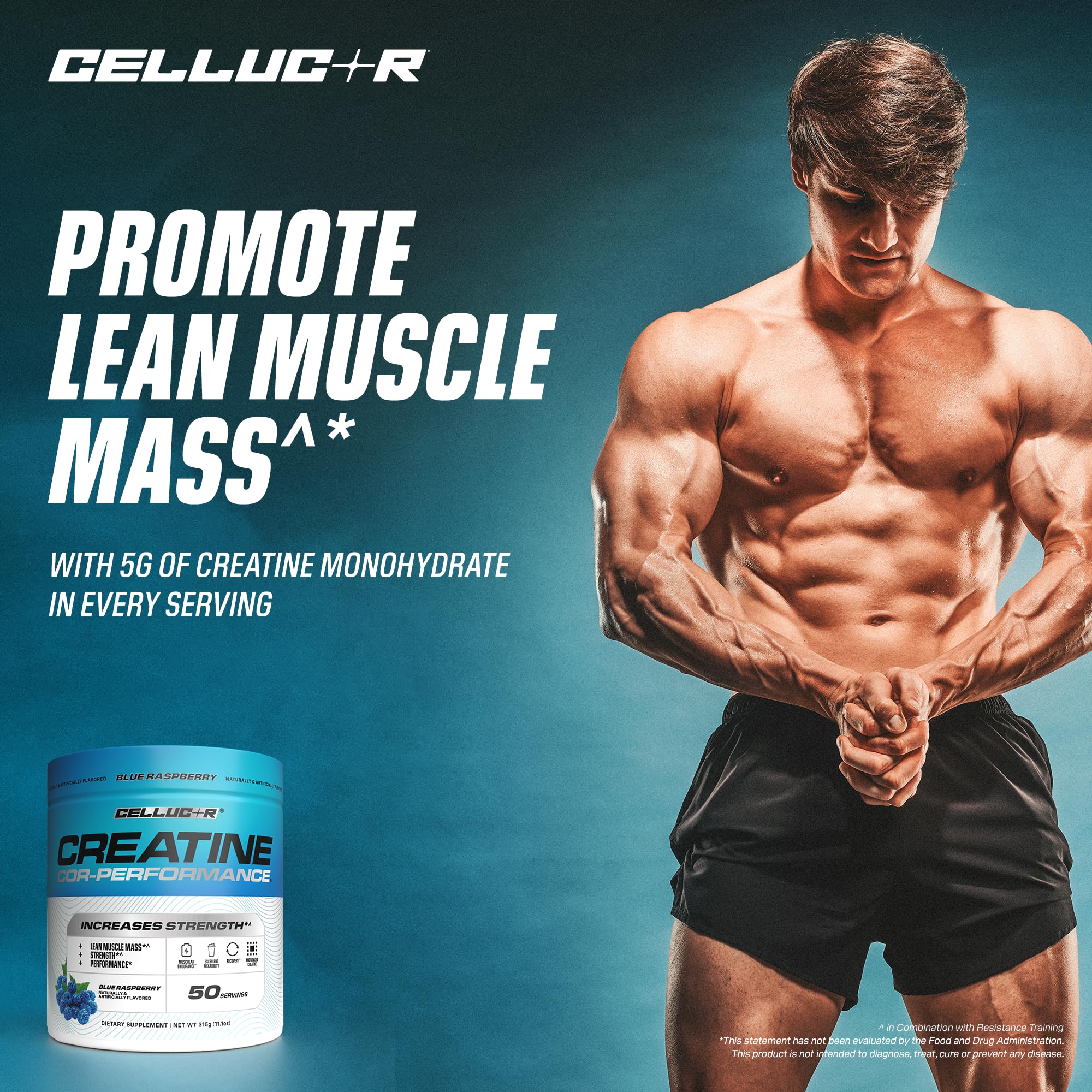 Cellucor Creatine Powder, Blue Raspberry Flavor - Increases Strength, Lean Muscle Mass & Endurance, Micronized Creatine for Fast Absorption, 5g Creatine per Serving, 50 Servings - Image 6