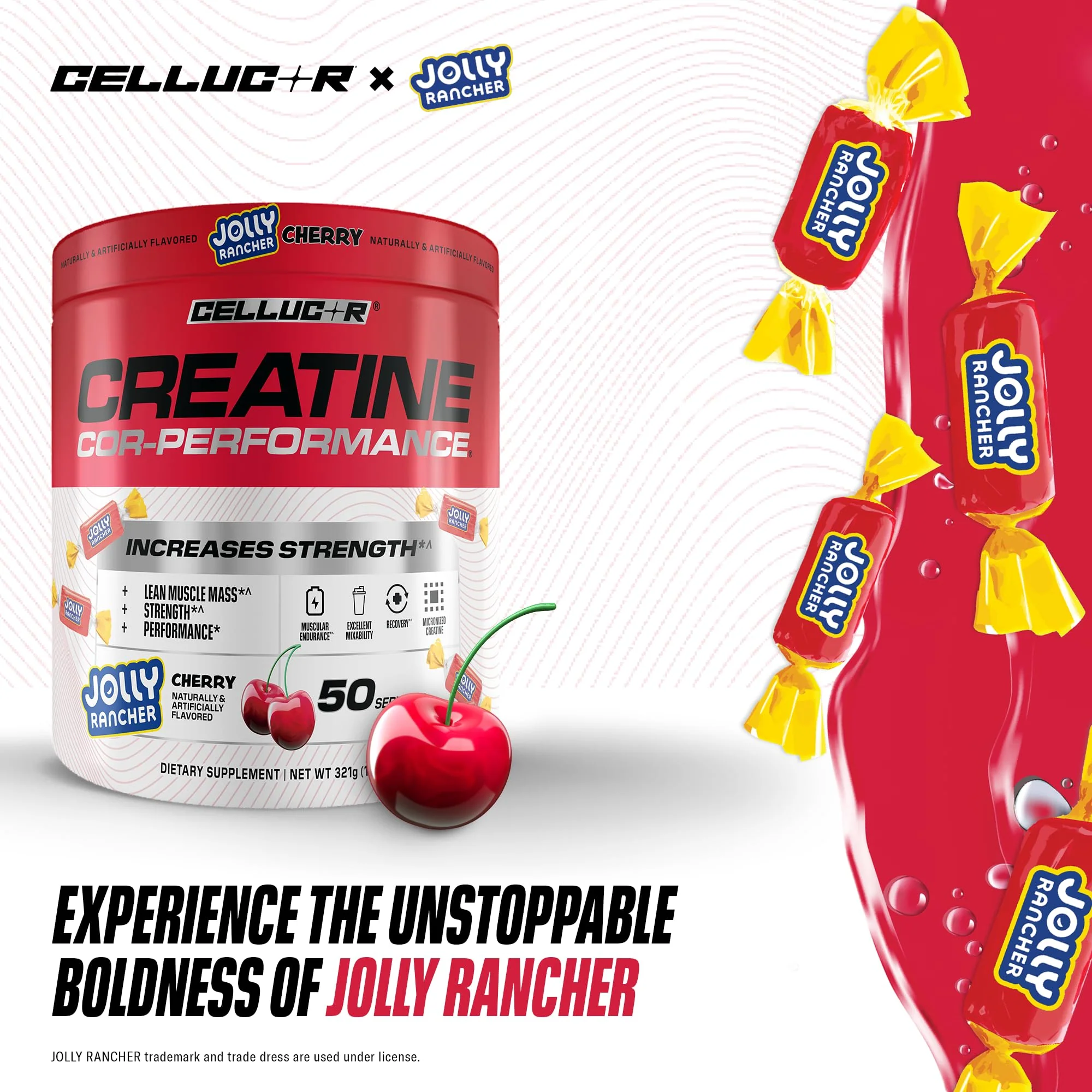 Cellucor Creatine Powder, Jolly Rancher Cherry- Increases Strength, Lean Muscle Mass & Endurance, Micronized Creatine for Fast Absorption, 5g Creatine per Serving, 50 Servings - Image 6