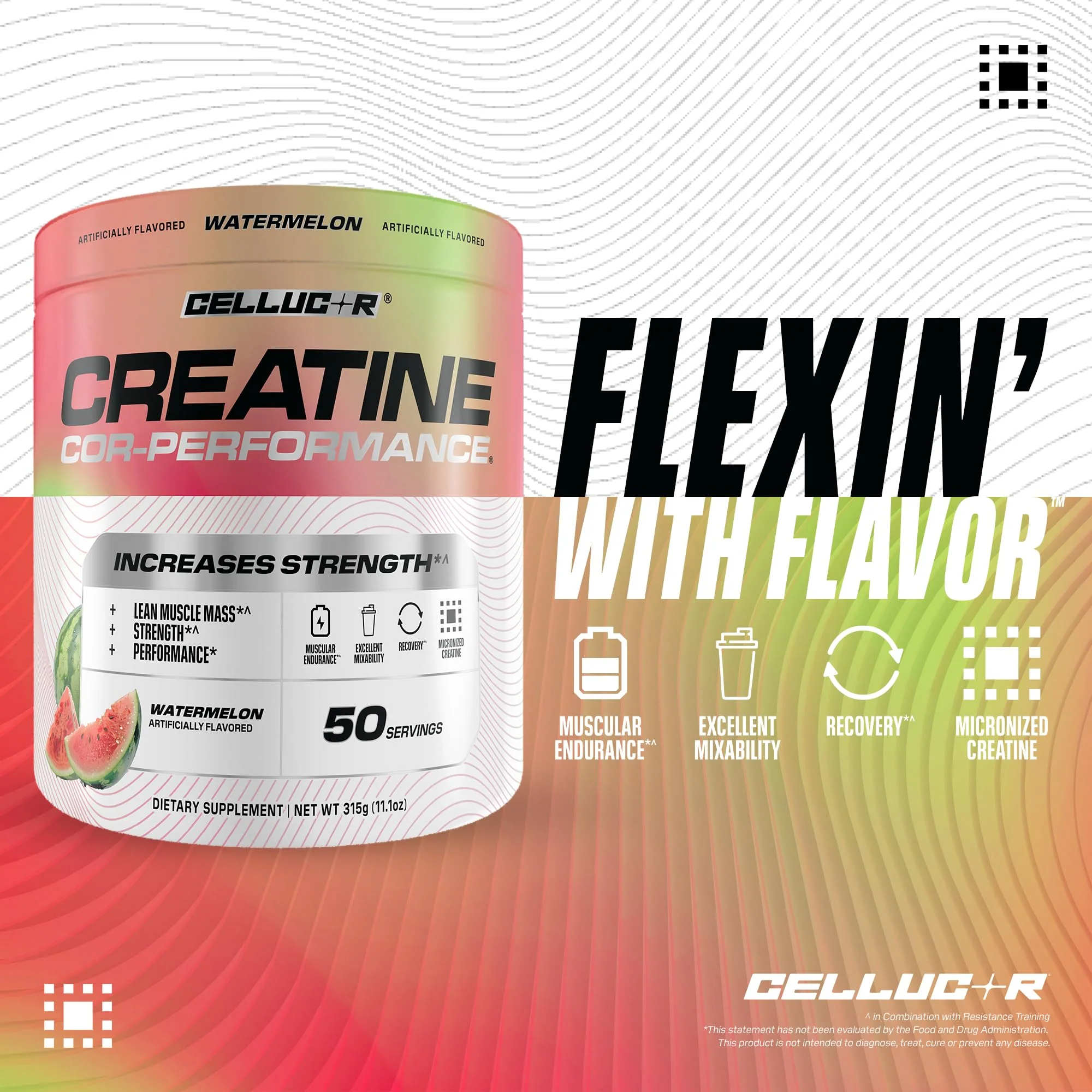 Cellucor Creatine Powder, Watermelon Flavor - Increases Strength, Lean Muscle Mass & Endurance, Micronized Creatine for Fast Absorption, 5g Creatine per Serving, 50 Servings - Image 3