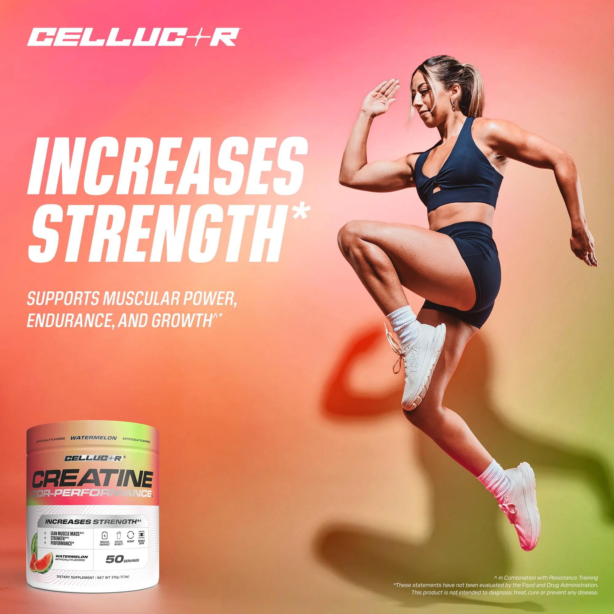 Cellucor Creatine Powder, Watermelon Flavor - Increases Strength, Lean Muscle Mass & Endurance, Micronized Creatine for Fast Absorption, 5g Creatine per Serving, 50 Servings - Image 4