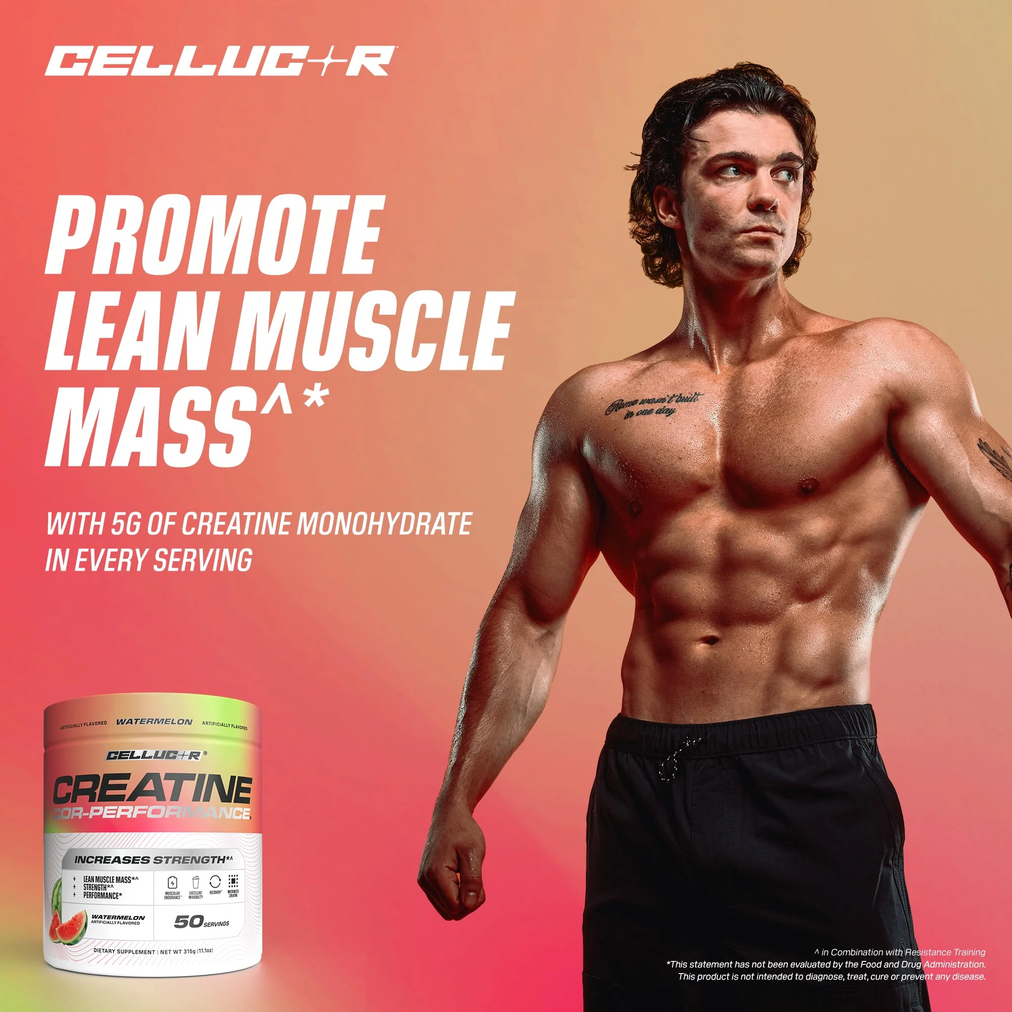Cellucor Creatine Powder, Watermelon Flavor - Increases Strength, Lean Muscle Mass & Endurance, Micronized Creatine for Fast Absorption, 5g Creatine per Serving, 50 Servings - Image 5