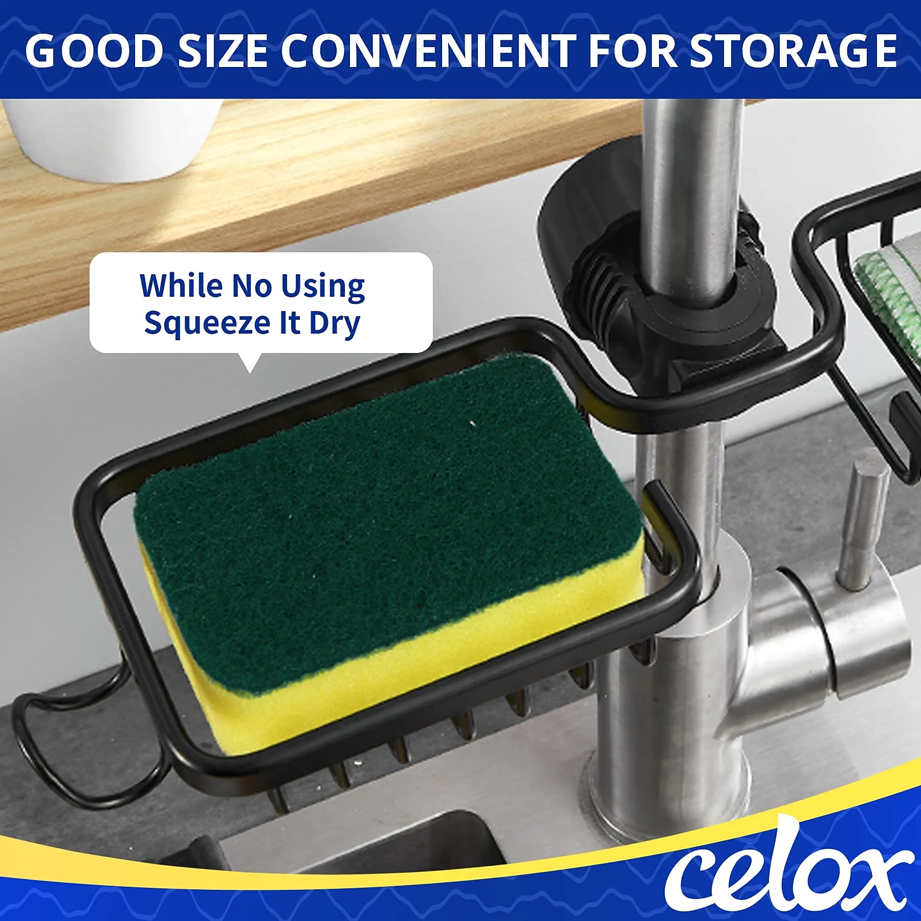 CELOX 24 Pack Dish Sponge for Kitchen, Dual Sided Scrub Sponge Heavy Duty, Non-Scratch Sponges Perfect for Kitchen Dishwashing and Household Cleaning, Highly Absorbent and Easy to Dry for Reuse - Image 2