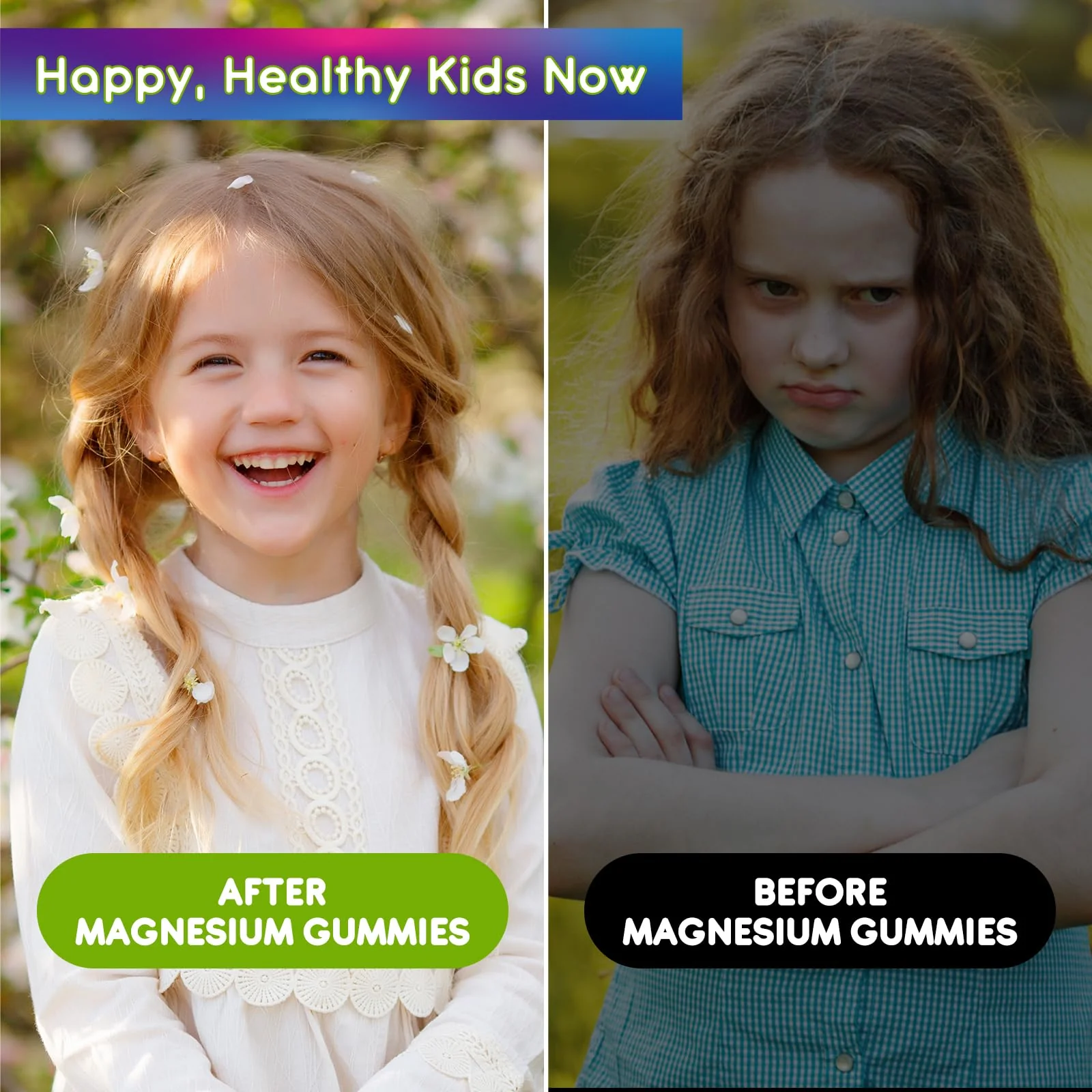Center-Filled Kids Magnesium Gummies - Magnesium Glycinate Gummies for Kids & Adults with L-Theanine, Chamomile, Licorice, Vitamin D, B6 for Sleep, Relaxation, Brain & Muscle - Sugar Free Apple & Kiwi - Image 6