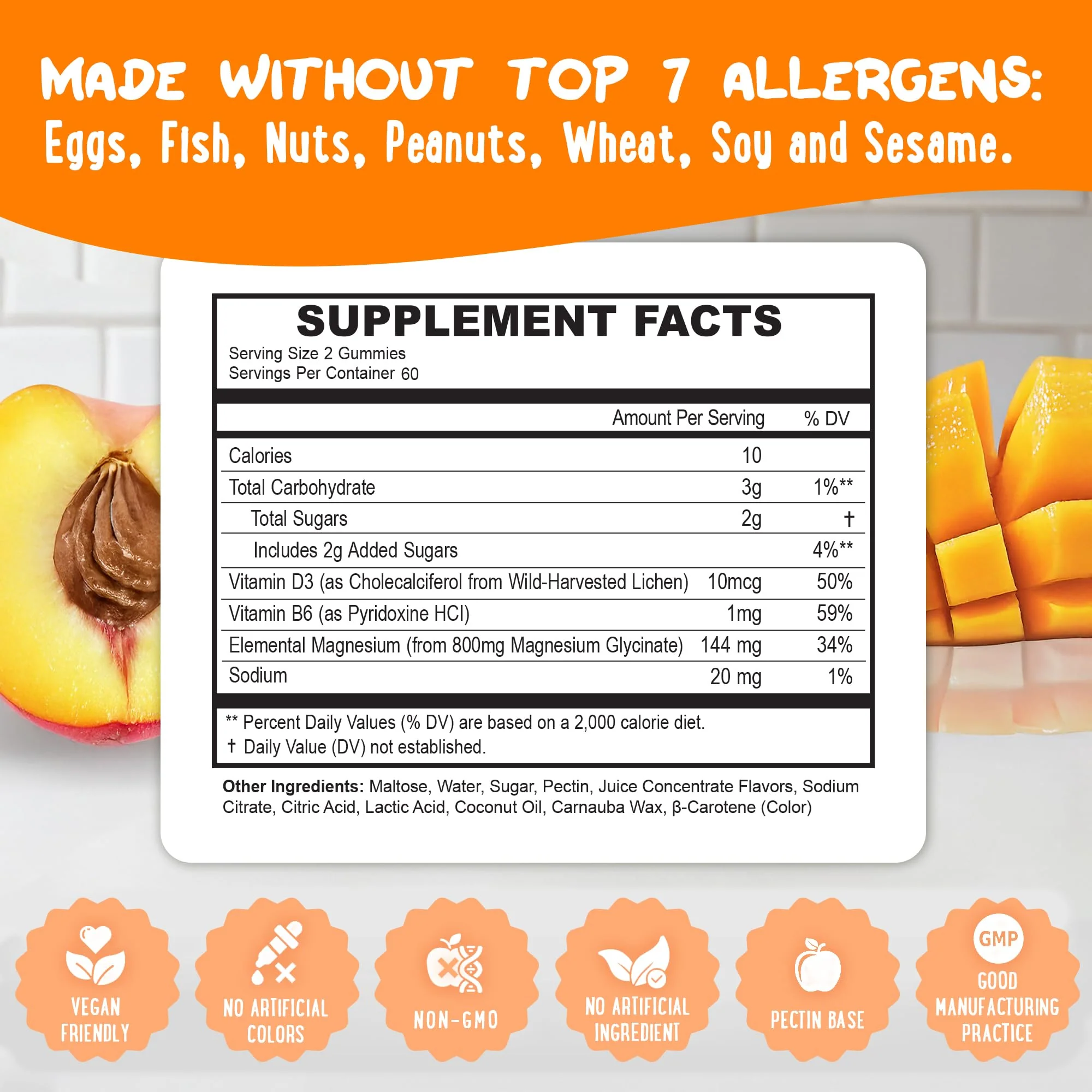 Center-Filled Magnesium Glycinate Gummies 400MG - High Absorption for Kids, Teens & Adults - Supplement for Sleep, Calm & Muscle Relaxation with B6 & D3 - Gluten Free & Vegan Friendly - 120 Count - Image 5