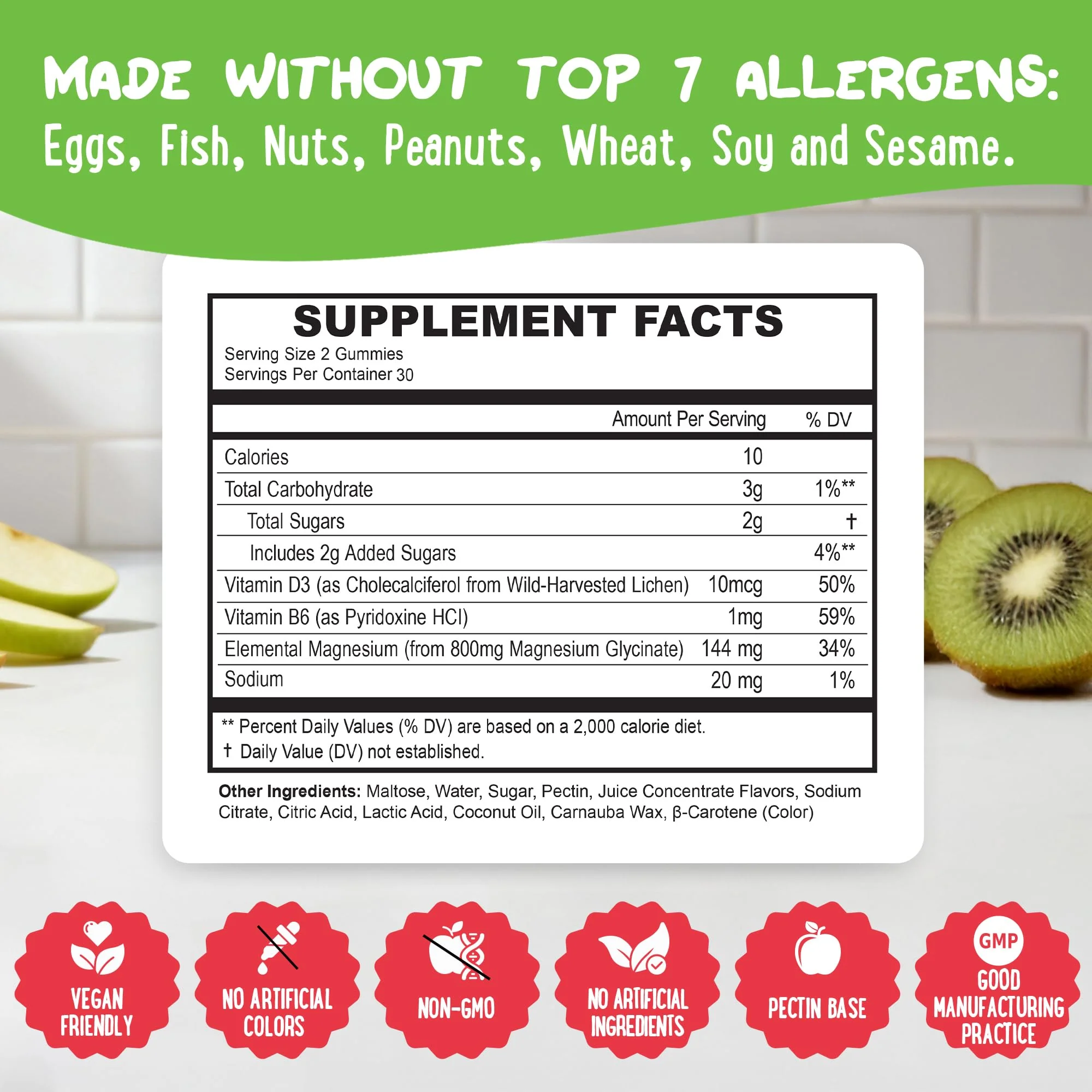Center-Filled Magnesium Glycinate Gummies 400MG - High Absorption for Kids, Teens & Adults - Supplement for Sleep, Calm & Muscle Relaxation with B6 & D3 - Gluten Free & Vegan Friendly - 60 Count - Image 6