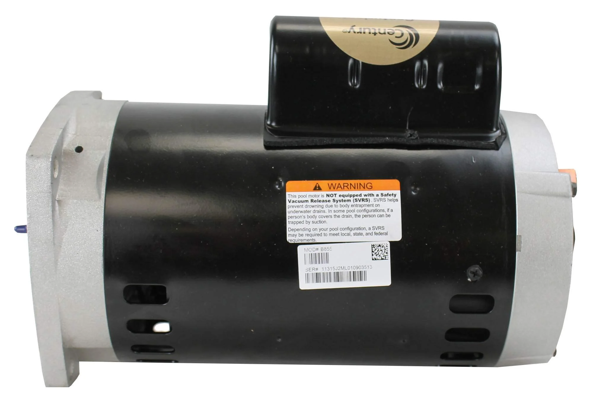 Century Electric B855 2-Horsepower 56Y-Frame Up-Rated Square Flange Replacement Motor (Formerly A.O. Smith) - Image 7