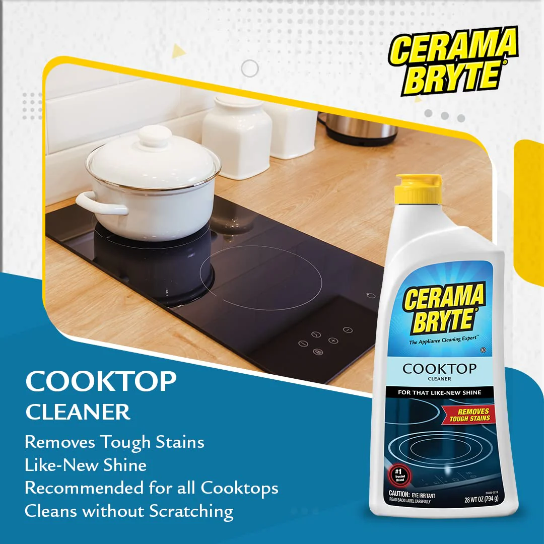Cerama Bryte Cooktop and Stove Top Cleaner for Glass-Ceramic Surfaces, 2-28 oz - Image 3