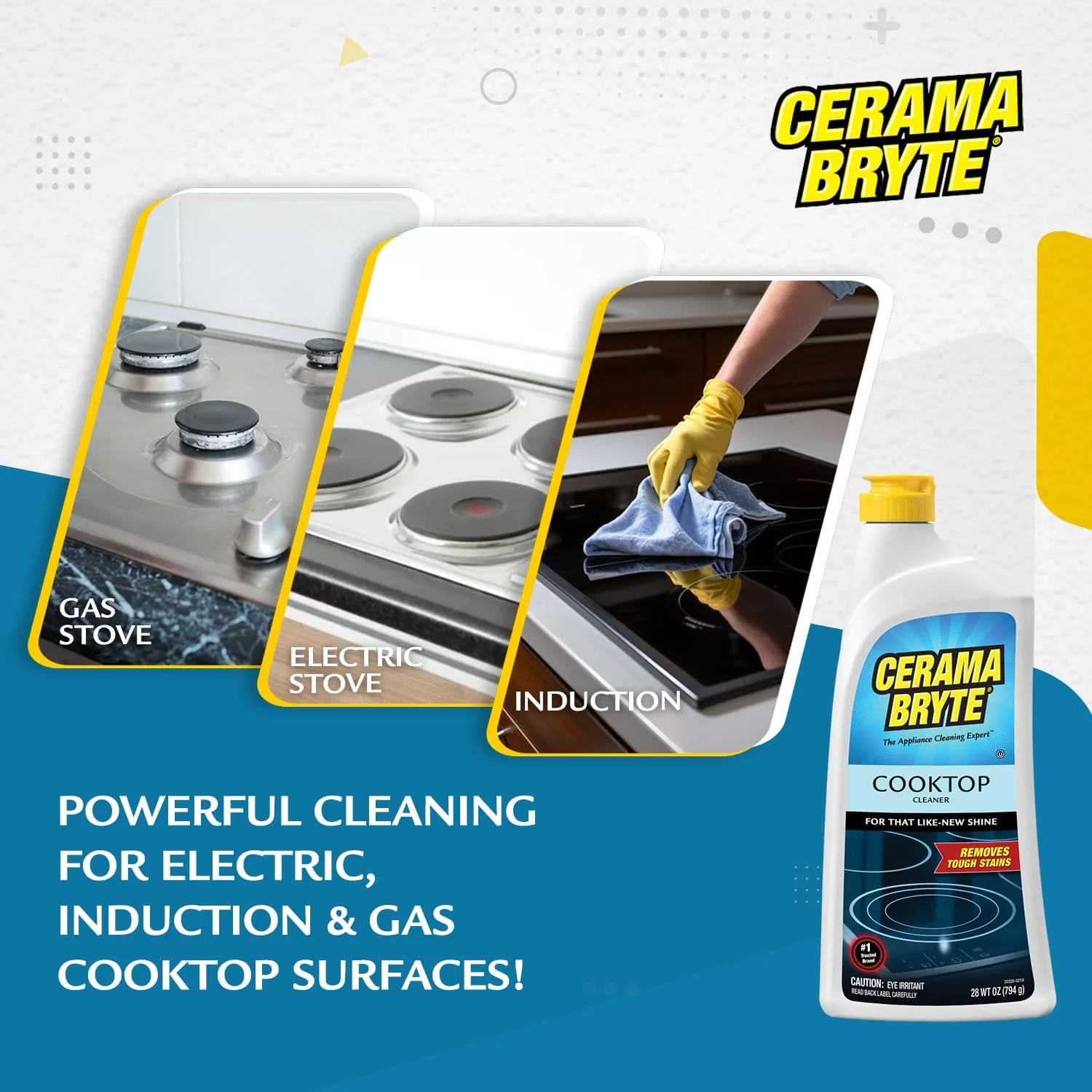 Cerama Bryte Removes Tough Stains Cooktop and Stove Top Cleaner for Glass - Ceramic Surfaces, 18 Ounces, 2 Pack - Image 8