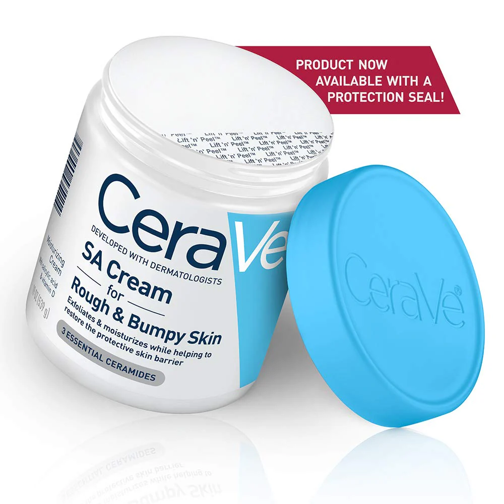 CeraVe Moisturizing Salicylic Acid Cream For Rough And Bumpy Skin, Exfoliating Body Cream with Lactic Acid, Hyaluronic Acid, Niacinamide & Ceramides, Fragrance Free & Allergy Tested, 19 Ounce - Image 4