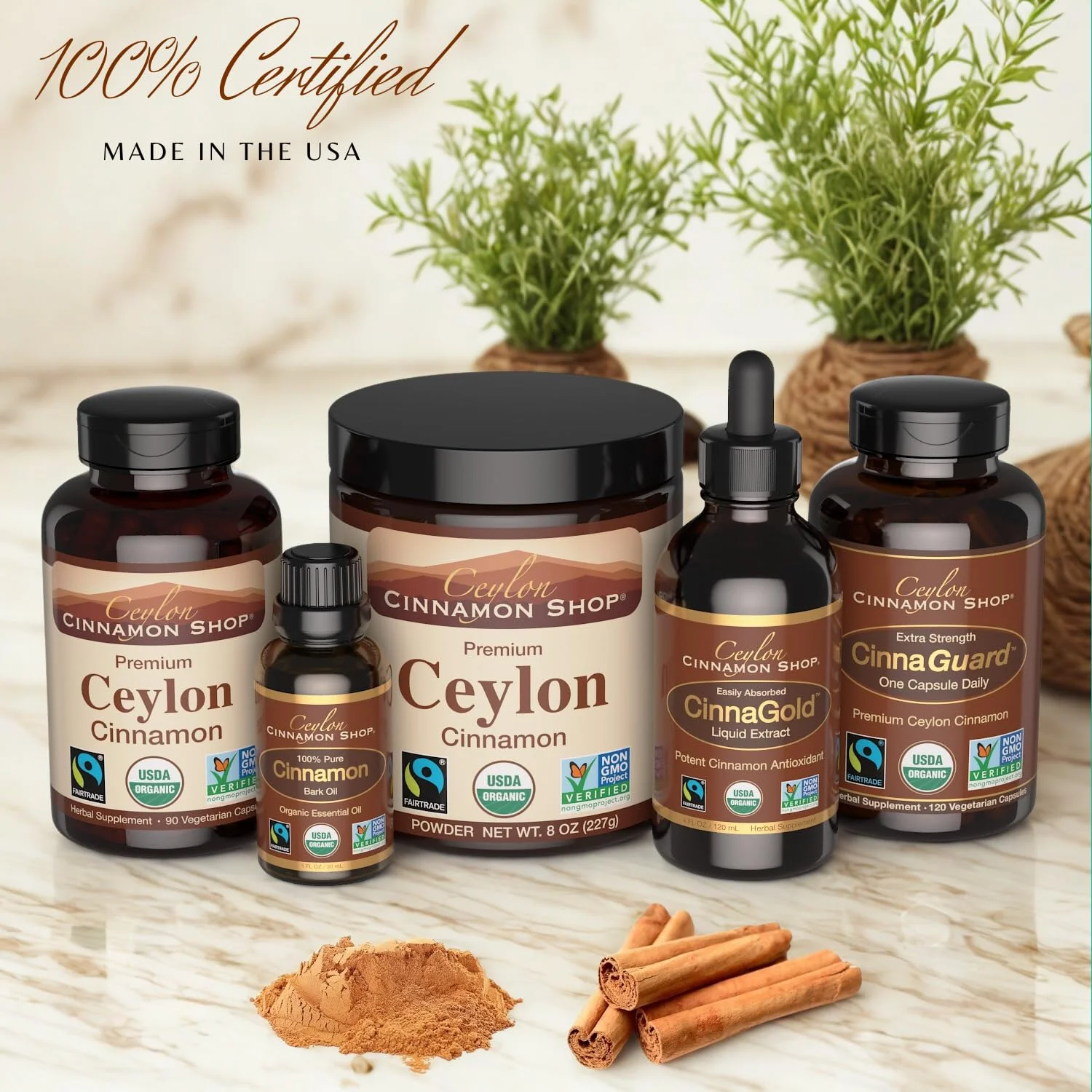 Ceylon Cinnamon Shop CinnaGold™ Organic Ceylon Cinnamon (100% Certified) Supplement, High-Potency Liquid Extract, 4 oz. – Super Antioxidant - Image 3