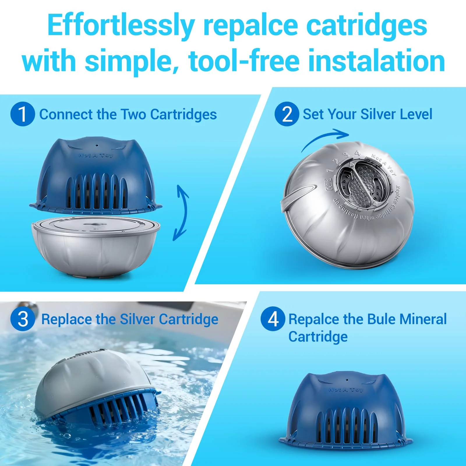 CGECGE Hot Tub Cartridges Replacement for Frog Ease Floating System UP to 600 Gallons,3 Packs - Image 4