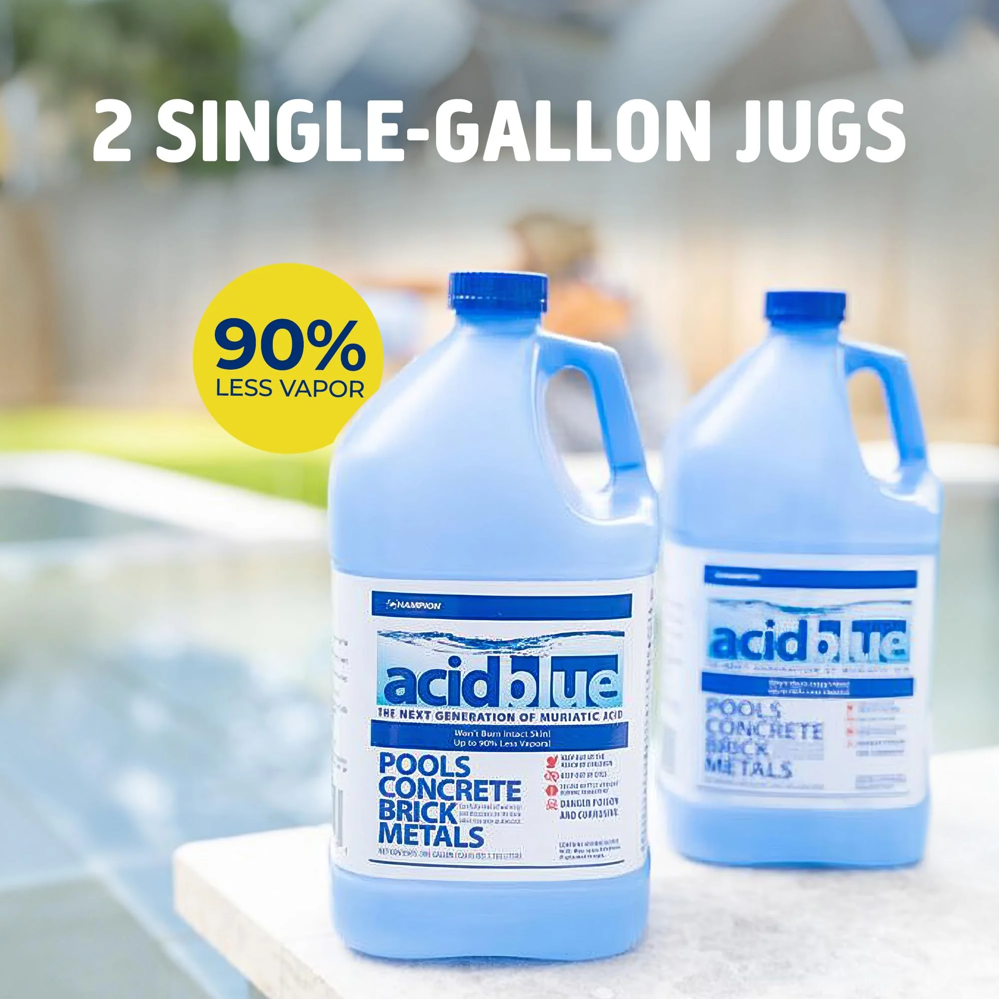 Champion Acid Blue Easy to Use Muriatic Acid for Removal of Stains on Driveways or Garage Floors with Vapor Reduction Technology (2 Pack) - Image 8