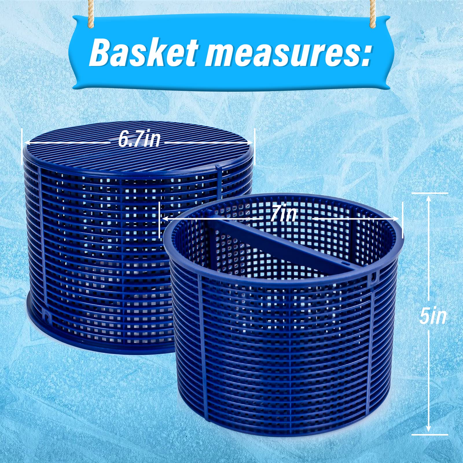 ChangTa Pool Skimmer Basket Replacement, for Hayward SPX1082CA & Aladdin B-152 Skimmer Models SP1082 SP1083 SP1084 1085 1086 SP1075 1075T 1076 1077 Skimmers Basket - Blue - Image 8