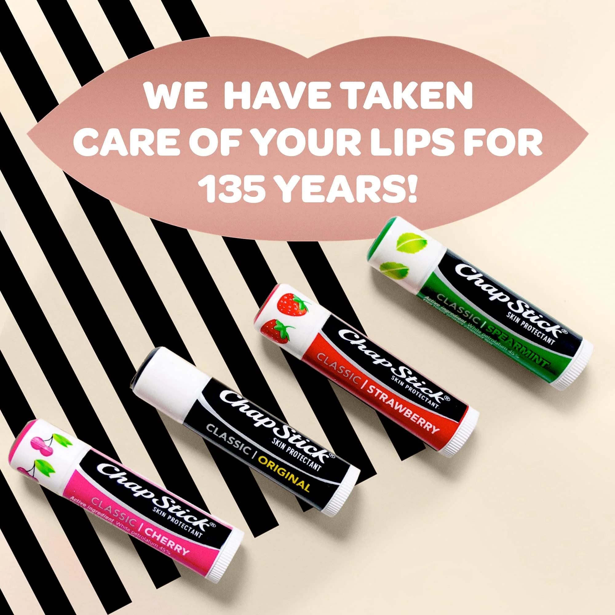 ChapStick Bulk Lip Balm, Cake Batter, 12-Pack – Delicious & Sweet Lip Moisturizer for Dry Lips, Birthday Gifts, Stocking Stuffers, 0.15 Oz Ea - Image 4