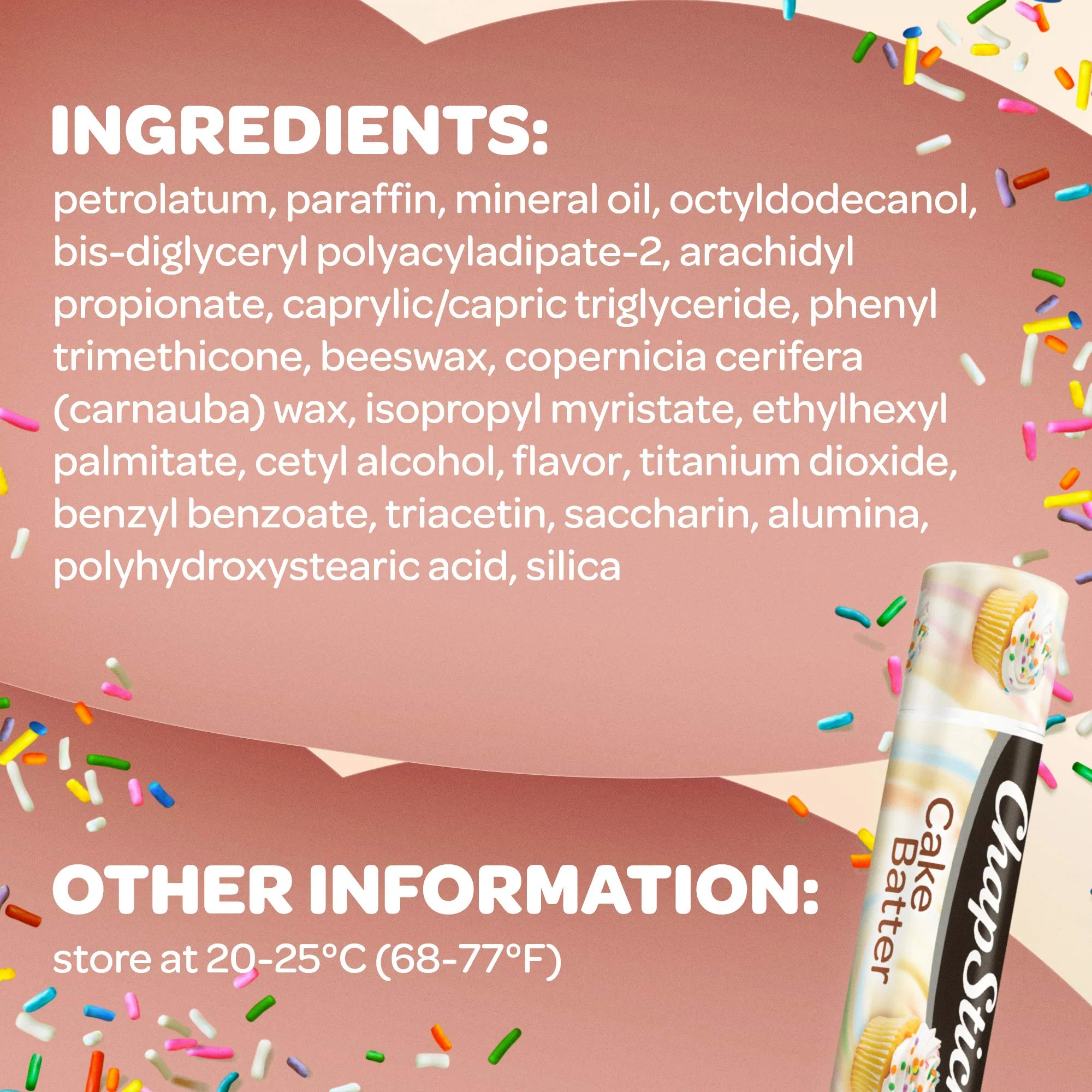 ChapStick Bulk Lip Balm, Cake Batter, 12-Pack – Delicious & Sweet Lip Moisturizer for Dry Lips, Birthday Gifts, Stocking Stuffers, 0.15 Oz Ea - Image 8