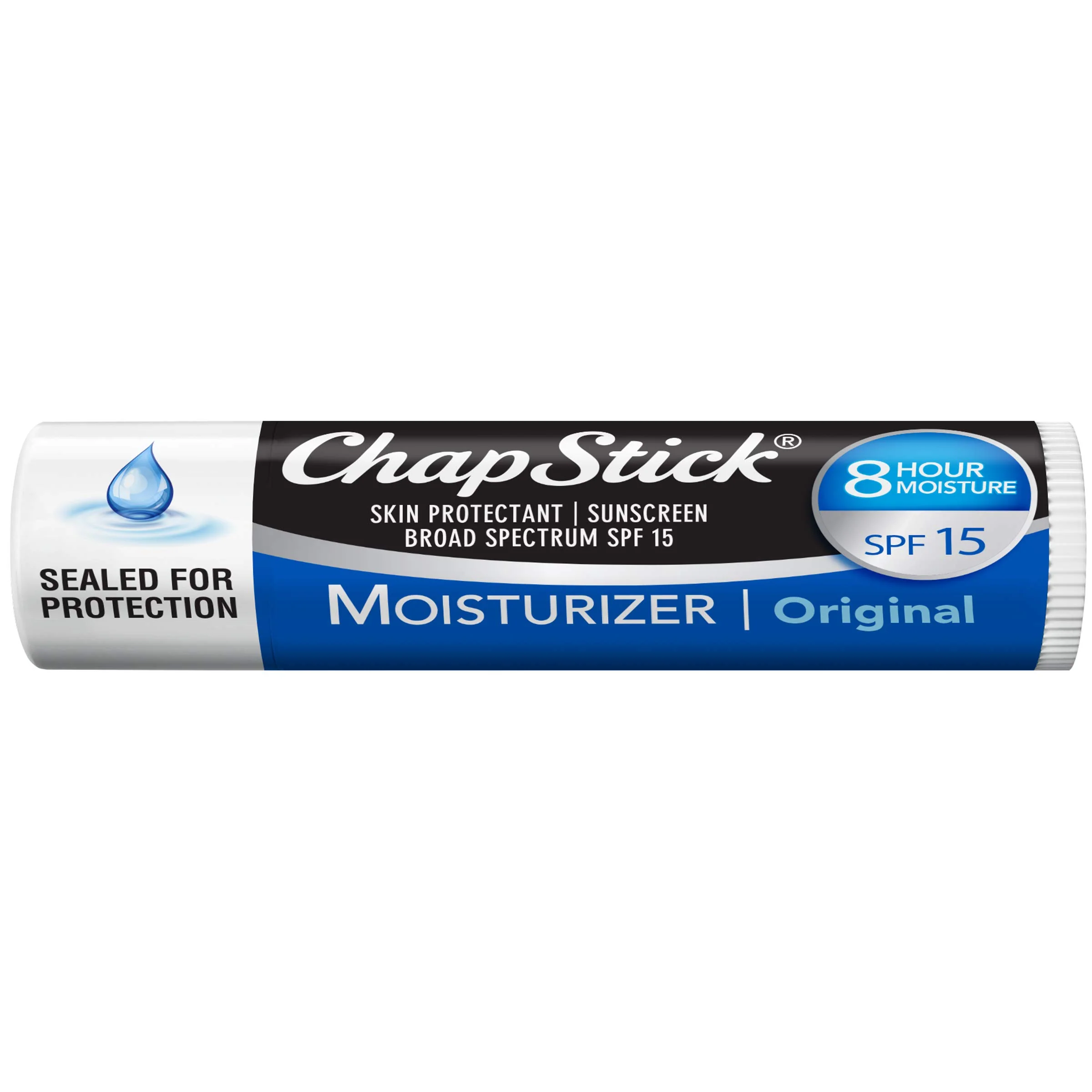 ChapStick Moisturizer Original Lip Balm Tubes, SPF 15 and Skin Protectant - 0.15 Oz (Pack of 3) - Image 2