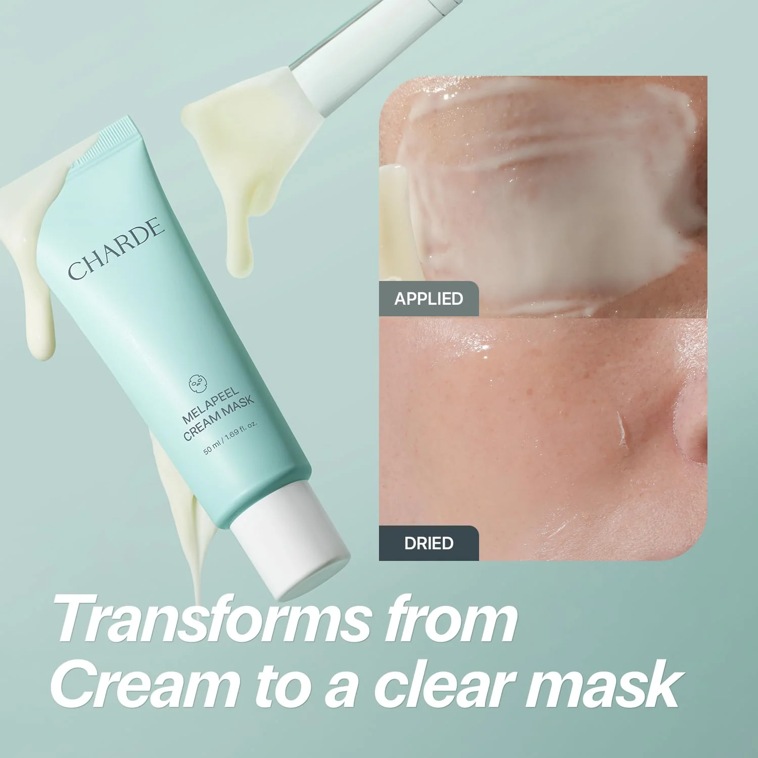CHARDE Peel Off Cream Mask for Dark Spots, Cream-to-Clear Mask for Brighter, More Even-Looking Skin, At-Home Care Routine (50ml) - Image 5