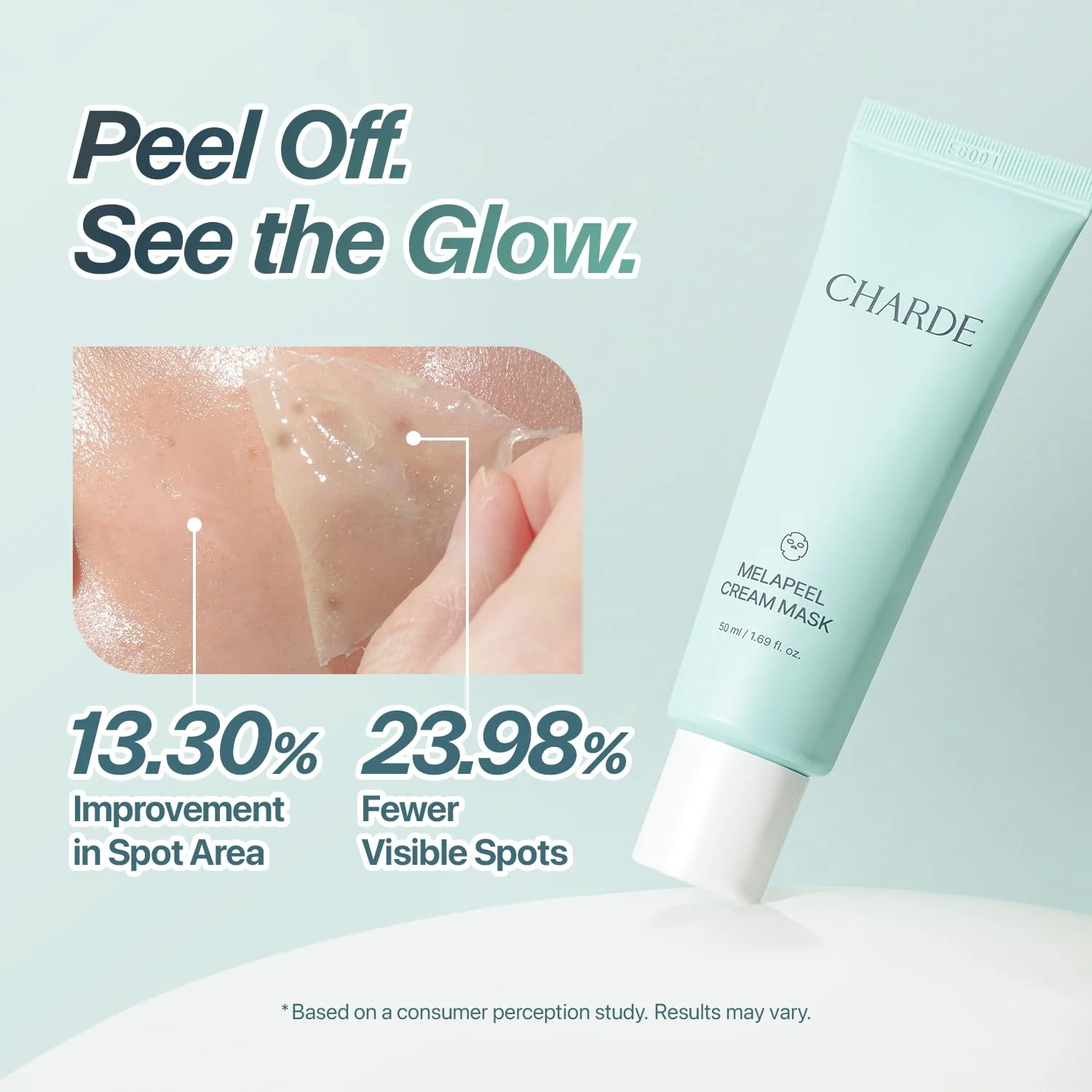 CHARDE Peel Off Cream Mask for Dark Spots, Cream-to-Clear Mask for Brighter, More Even-Looking Skin, At-Home Care Routine (50ml) - Image 7