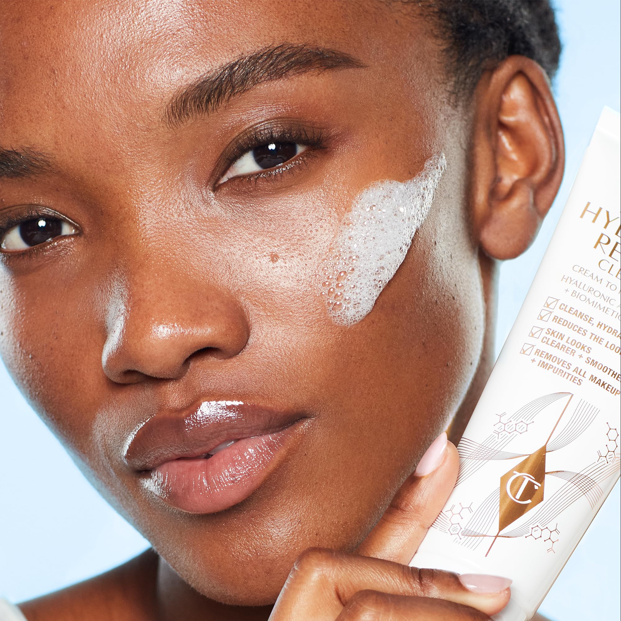 Charlotte Tilbury Magic Hydration Revival Facial Cleanser - Gentle, Foaming Face Wash to Hydrate, Revive & Prime Skin - Helps Reduce the Appearance of Pores While Removing Makeup & Impurities (120ml) - Image 8