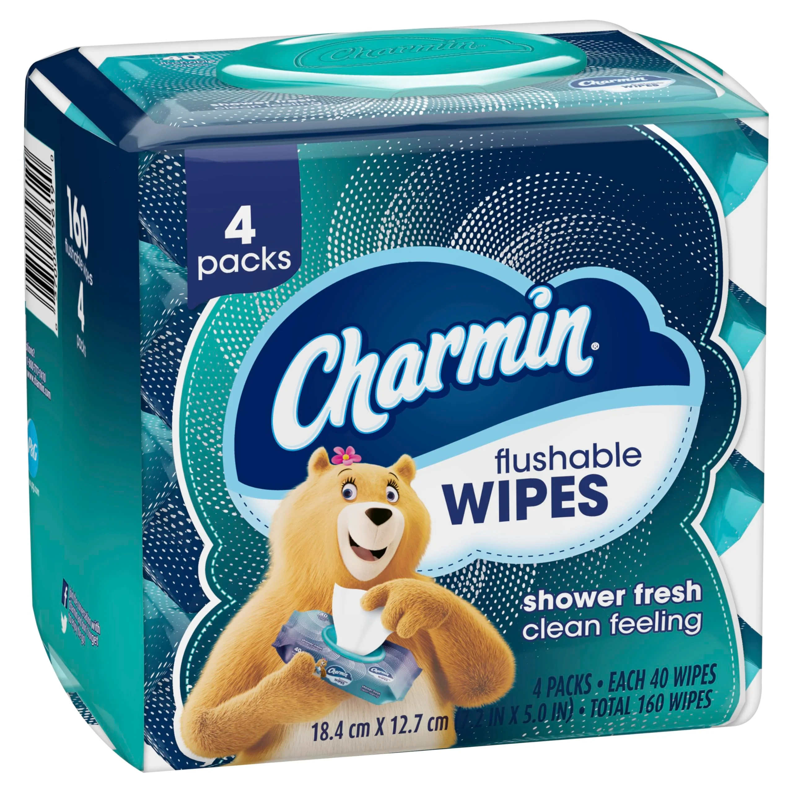 Charmin Flushable Wipes, 160 Total Wipes 40 Count (Pack of 24) - Image 7