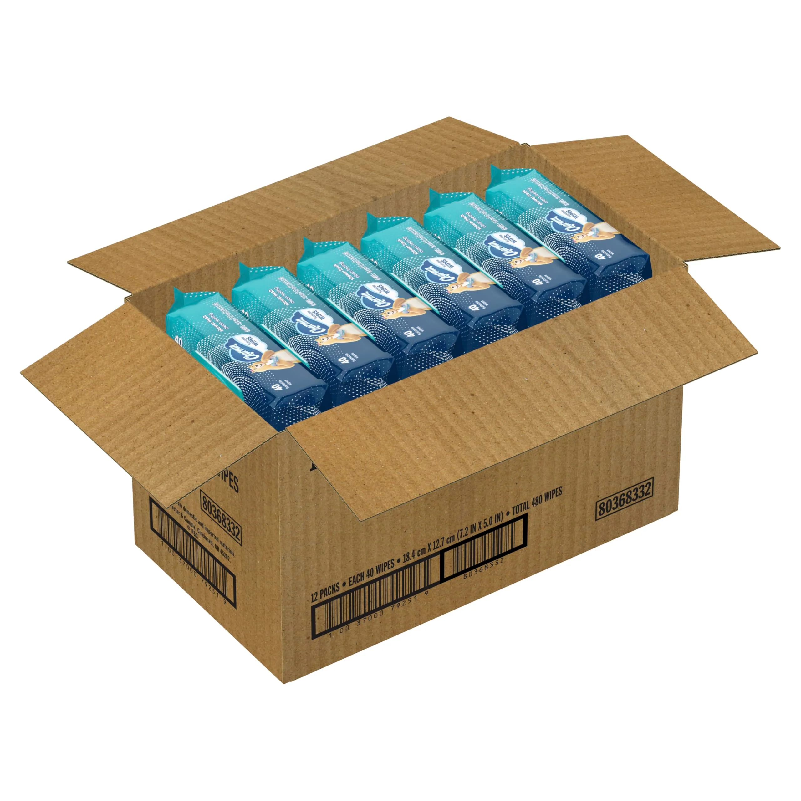 Charmin Flushable Wipes, 480 Total Wipes (12 Packs of 40) - Image 2