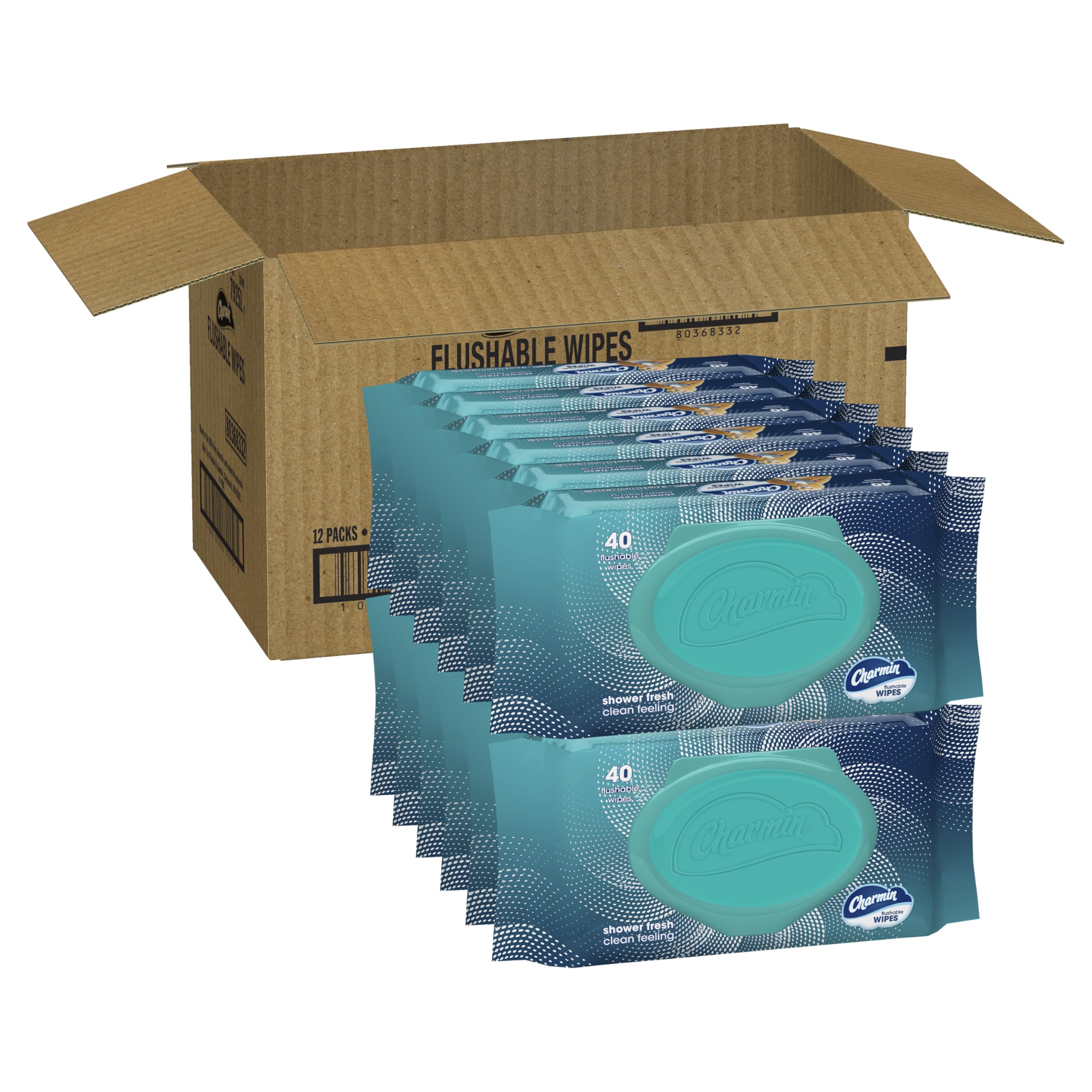 Charmin Flushable Wipes, 480 Total Wipes (12 Packs of 40) - Image 3