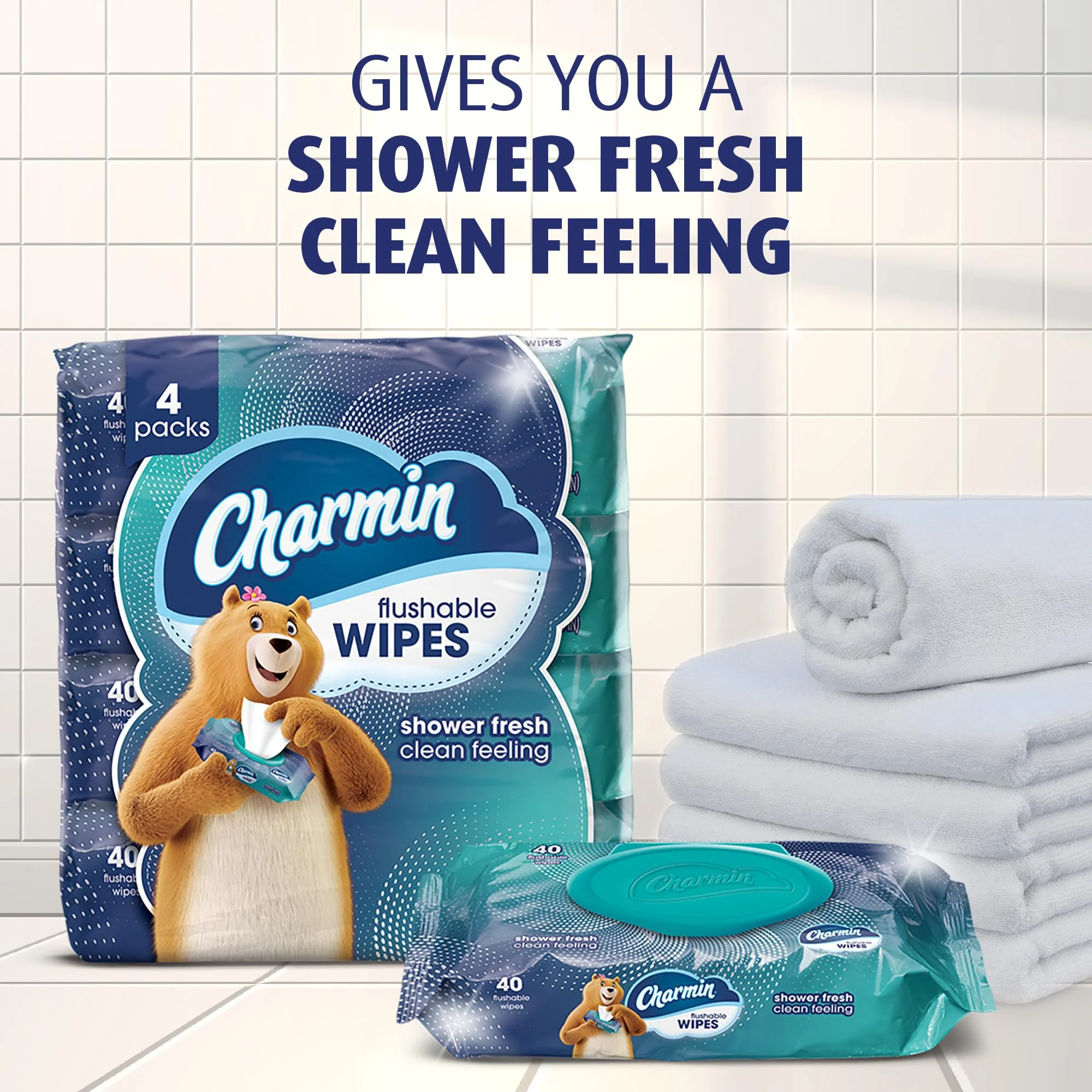 Charmin Flushable Wipes, 480 Total Wipes (12 Packs of 40) - Image 7