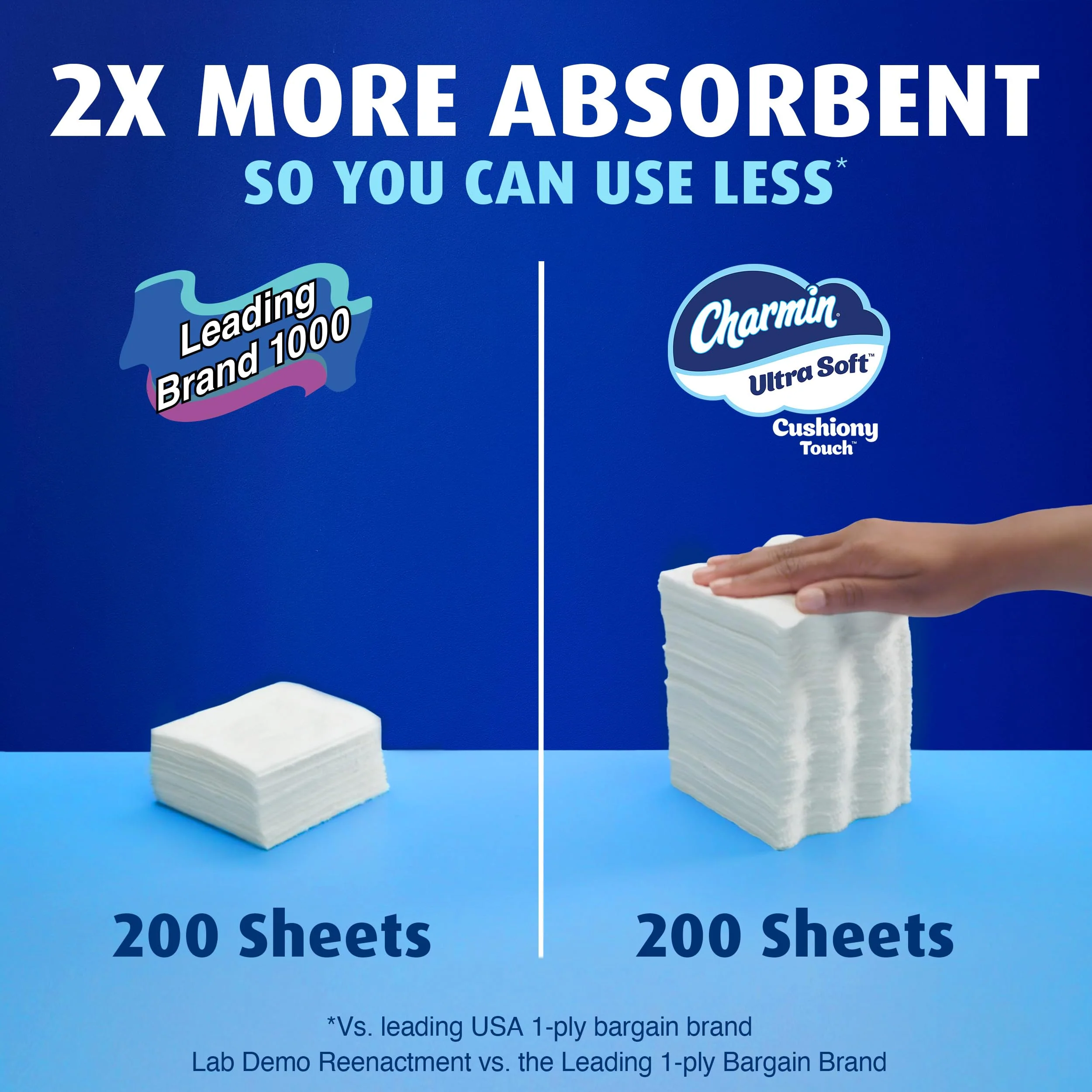 Charmin Ultra Soft Cushiony Touch Toilet Paper, 24 Family Mega = 123 Regular Rolls, White - Image 6