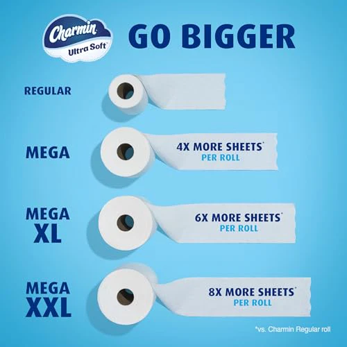 Charmin Ultra Soft Toilet Paper, 18 Mega XL Rolls = 108 Regular Rolls - Image 3